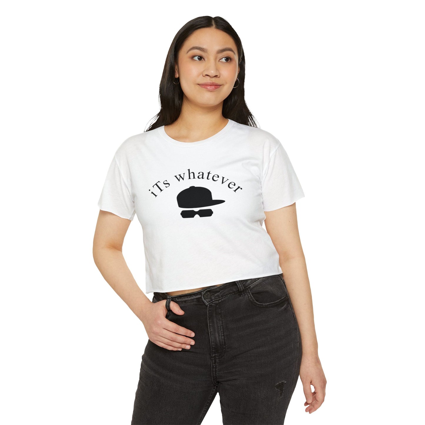 Women's Festival Crop Top - 'iTs whatever' Statement Tee