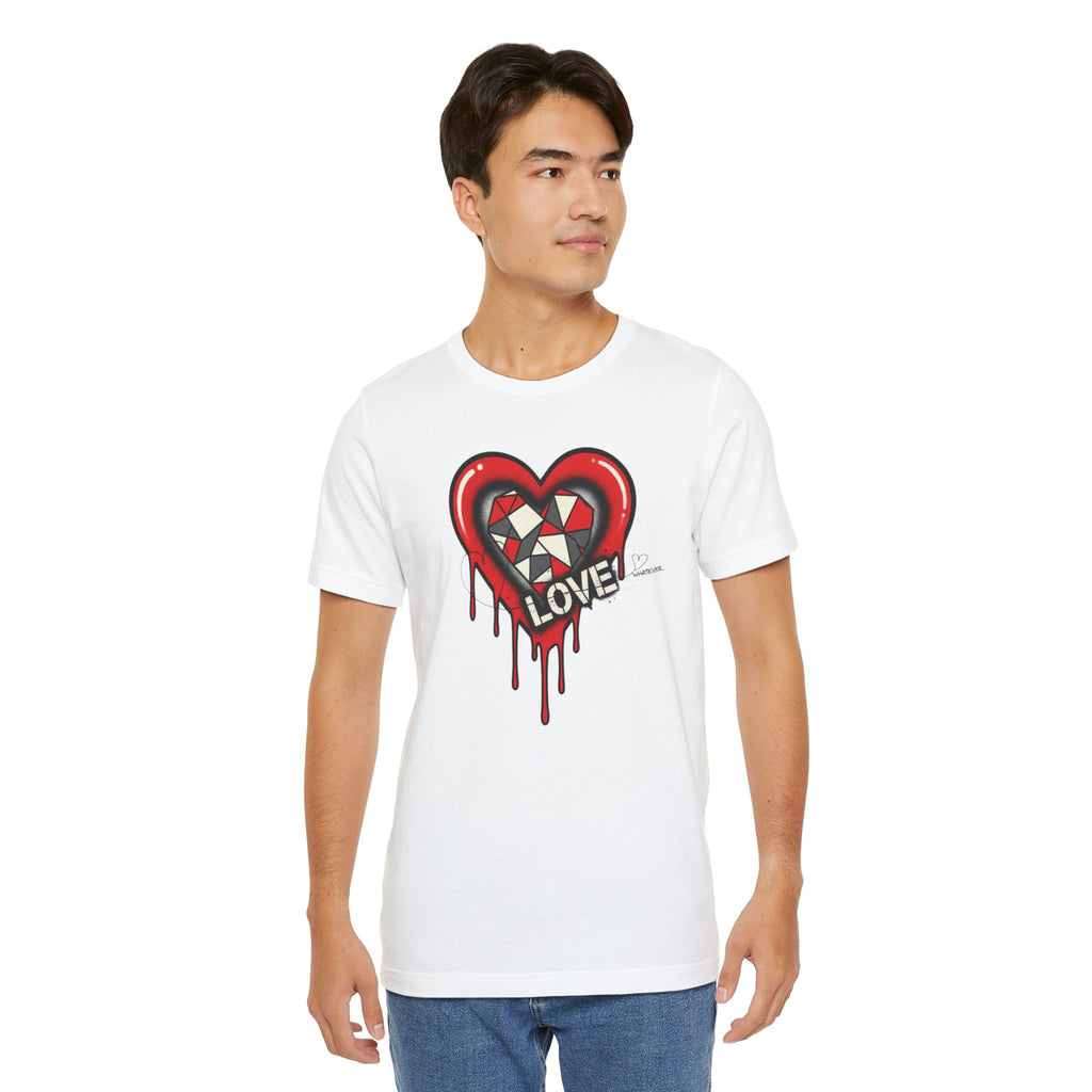 Dripping Heart "LOVE" Graphic T-Shirt — Edgy Valentine Streetwear