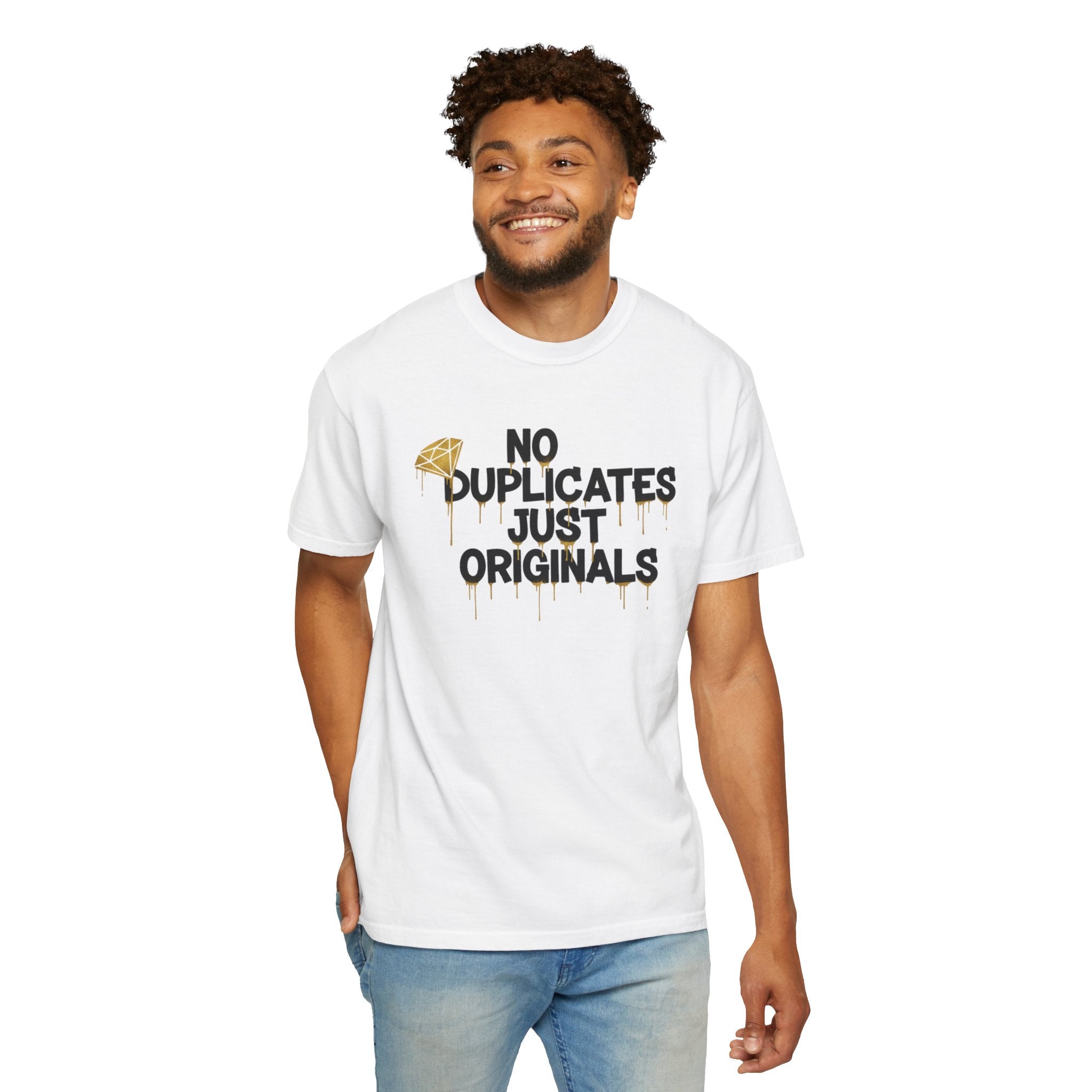 No Duplicates Just Originals T-Shirt — Bold Streetwear Graphic Tee