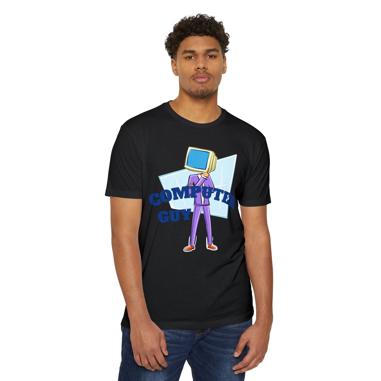 Computer Guy Graphic T-Shirt - Unisex Jersey Tee