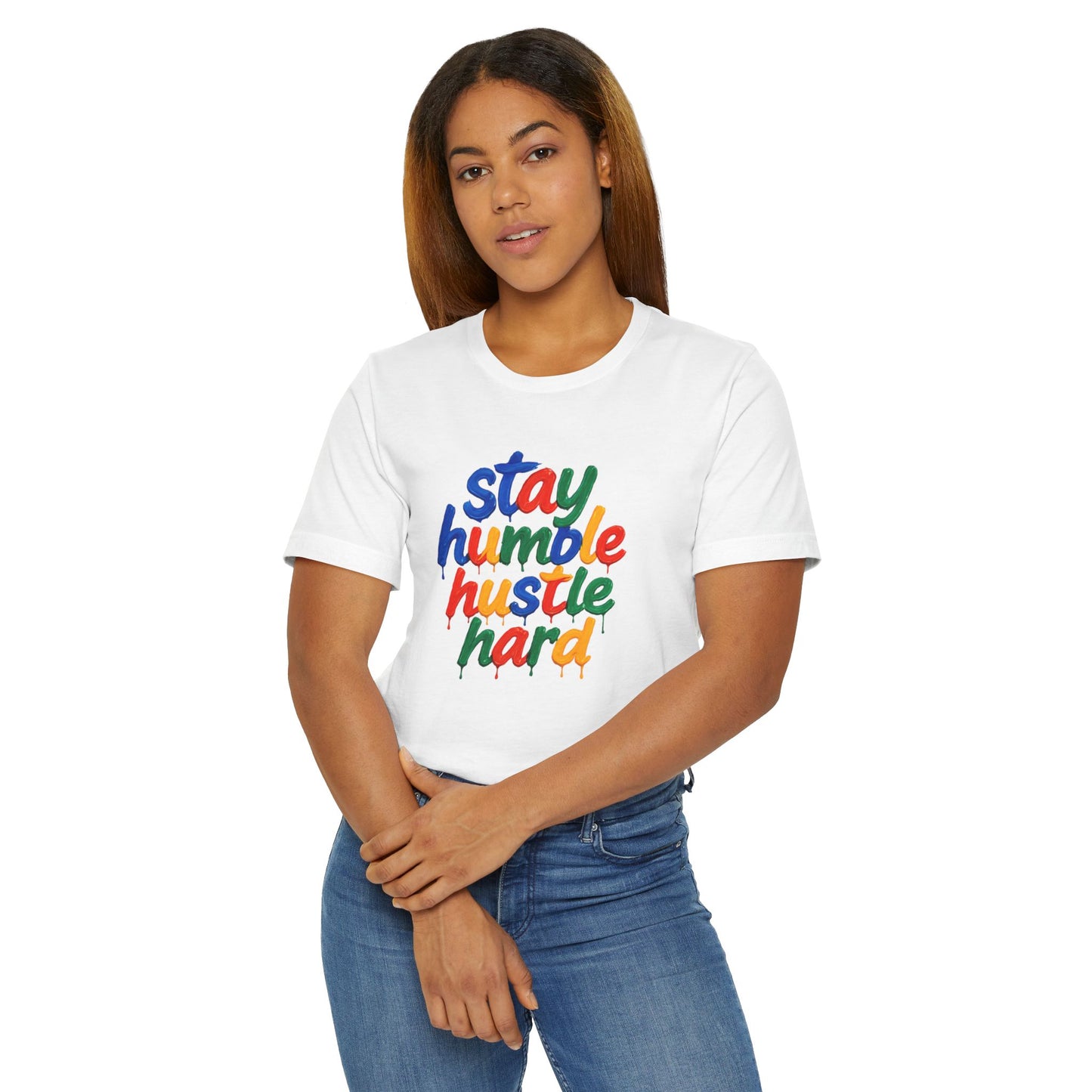 Stay Humble Hustle Hard T-Shirt | Motivational Unisex Jersey Tee