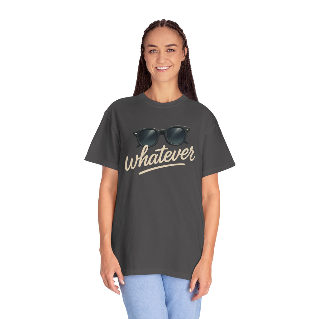 Whatever Sunglasses T-Shirt — Casual Graphic Tee with 'Whatever' Script