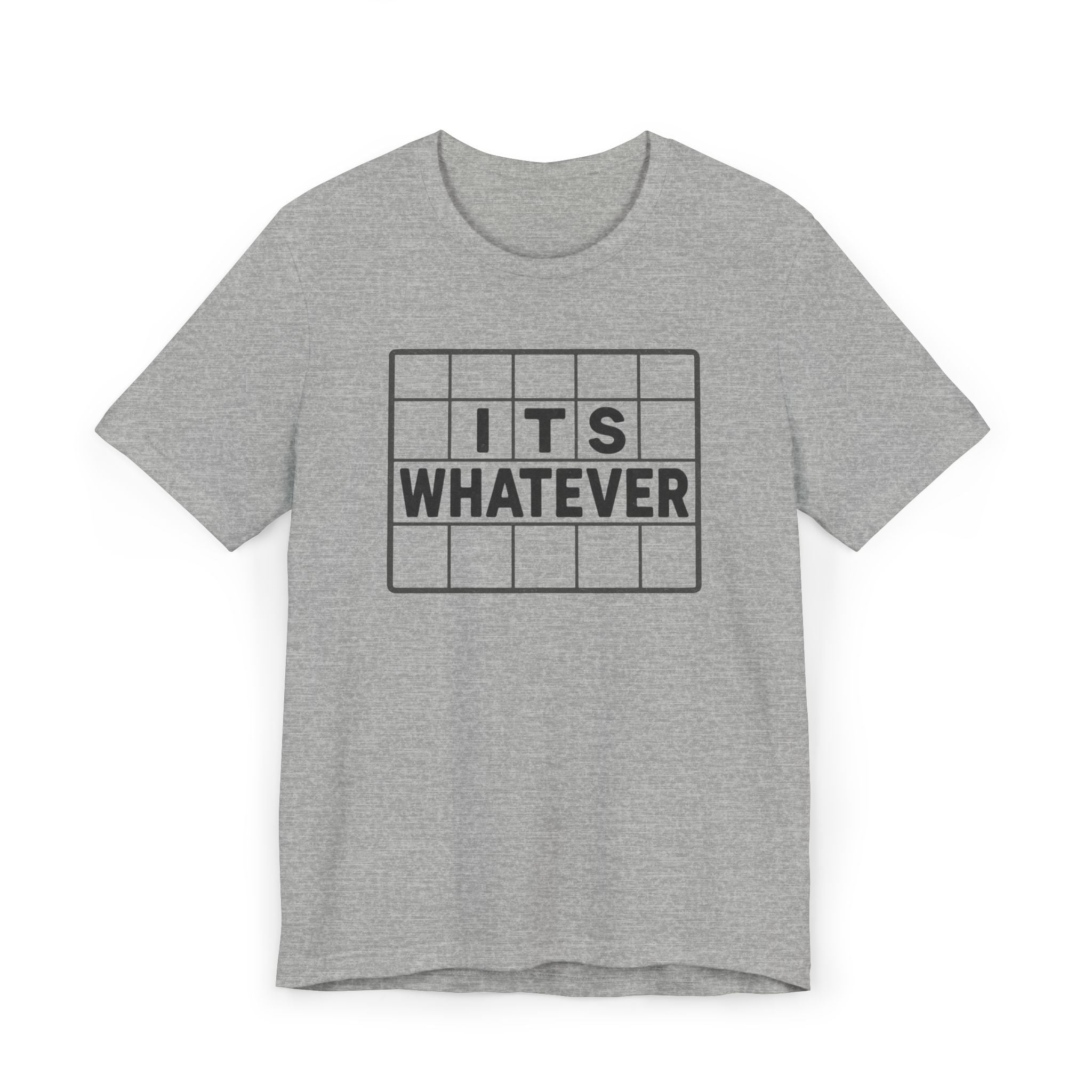 It’s Whatever T‑Shirt — Minimalist Crossword Grid Graphic Tee