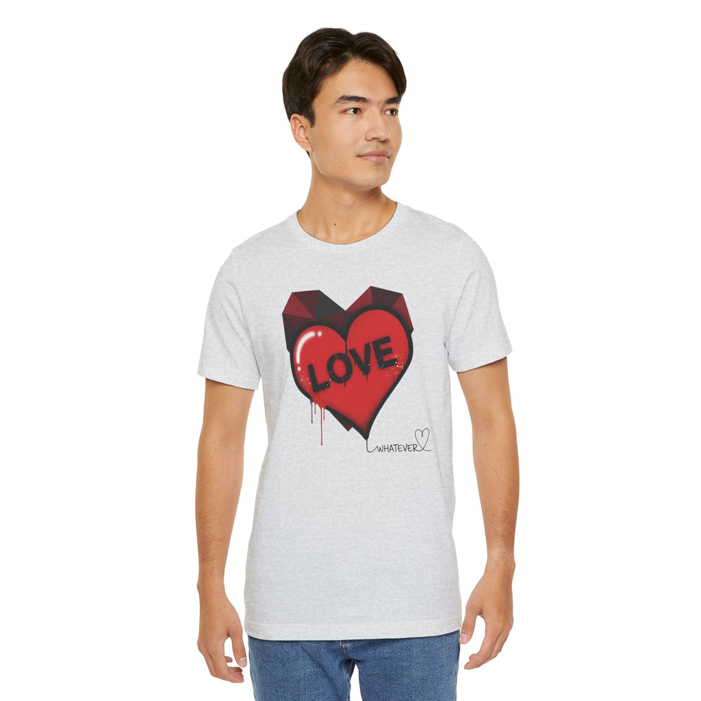 Love Graffiti Heart T-Shirt — 'LOVE' Dripping Street Art Tee