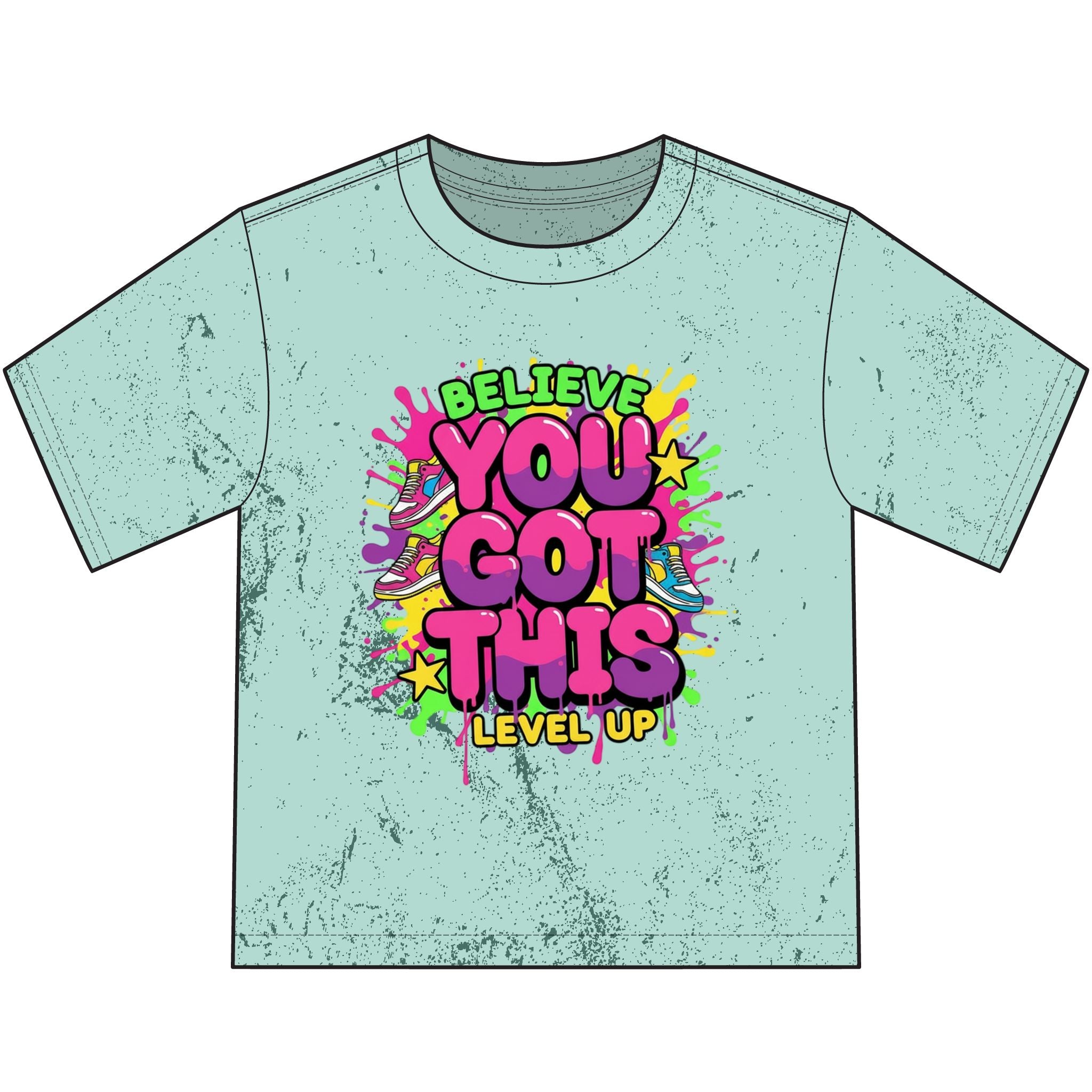 Believe You Got This Youth Tee — Color Blast Motivational Kids T-Shirt