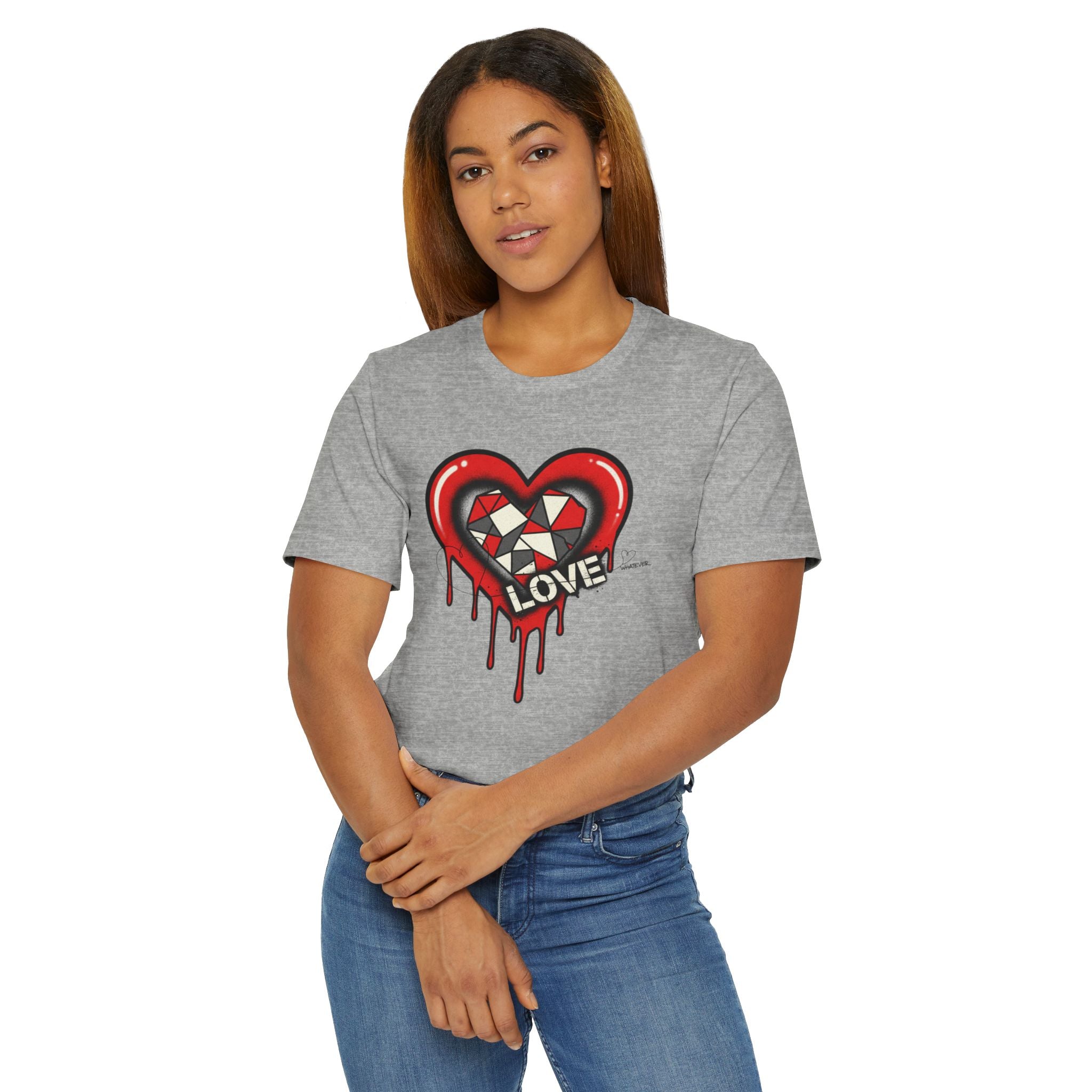 Dripping Heart "LOVE" Graphic T-Shirt — Edgy Valentine Streetwear