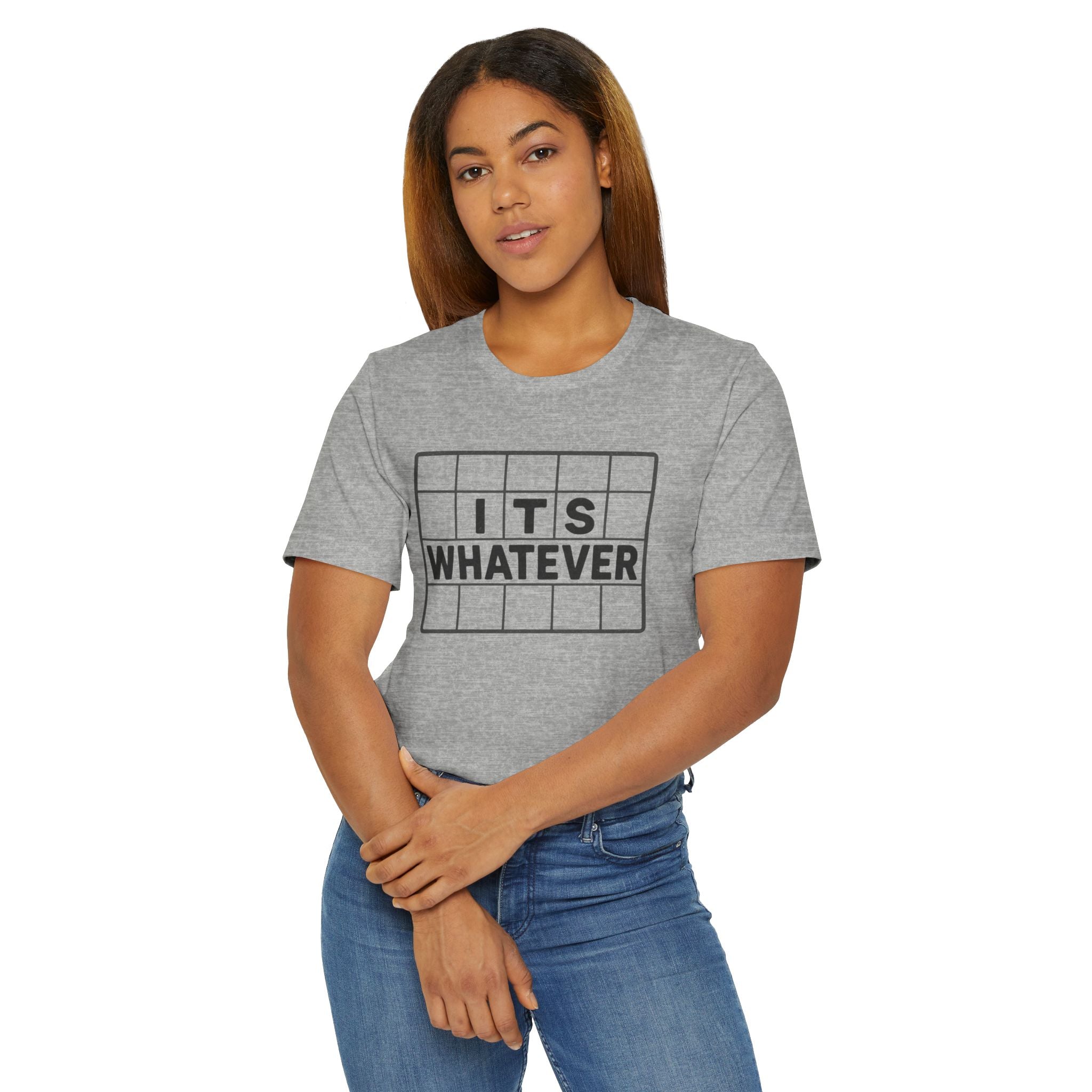 It’s Whatever T‑Shirt — Minimalist Crossword Grid Graphic Tee