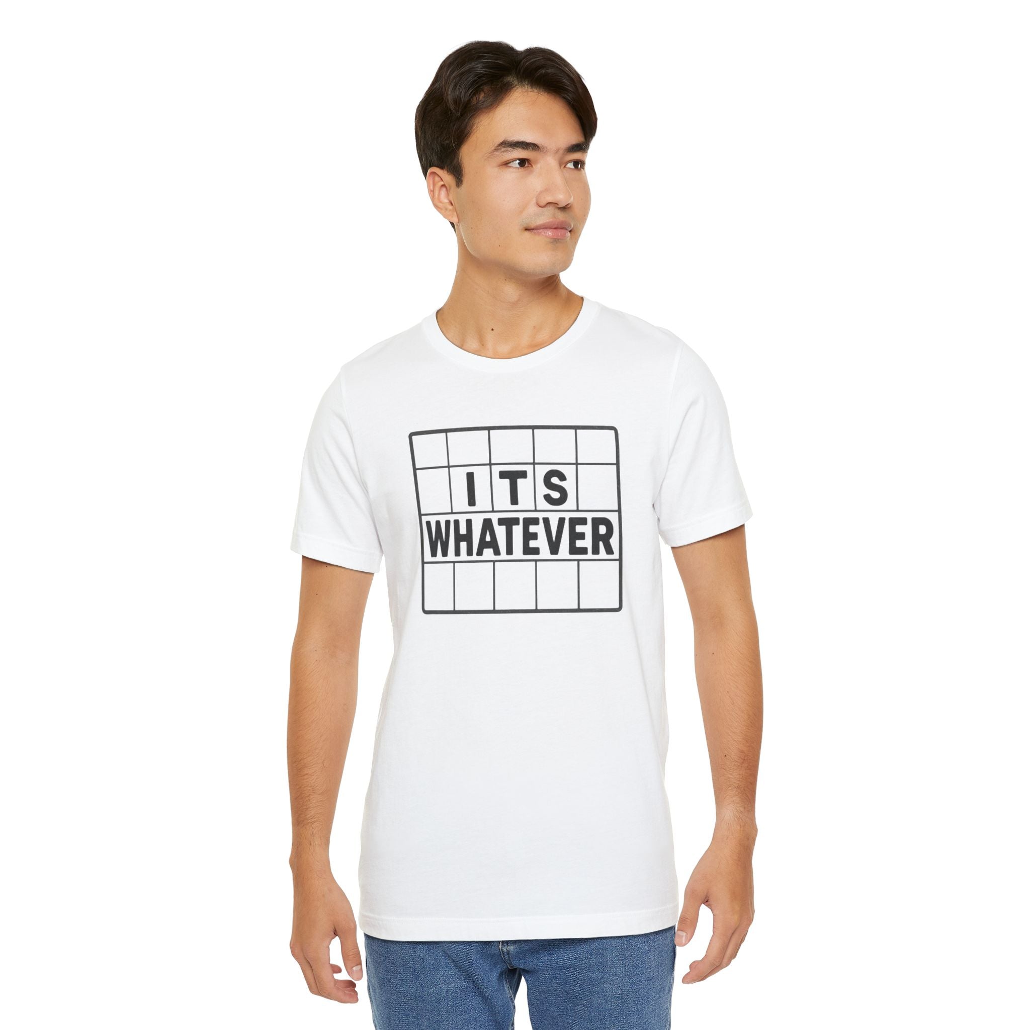 It’s Whatever T‑Shirt — Minimalist Crossword Grid Graphic Tee
