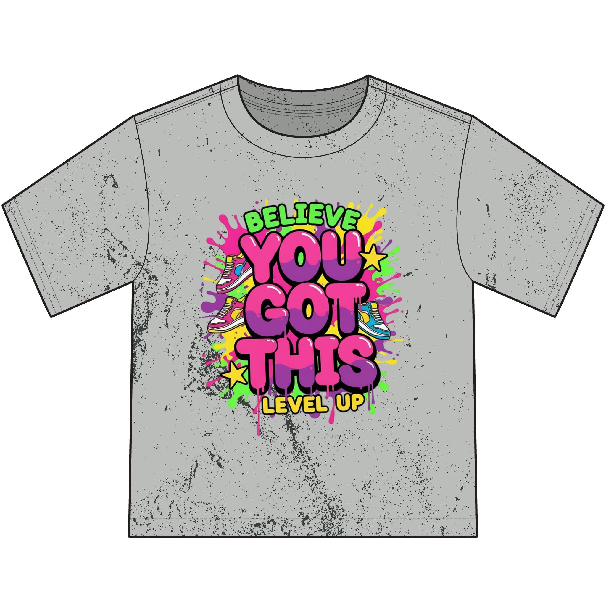 Believe You Got This Youth Tee — Color Blast Motivational Kids T-Shirt