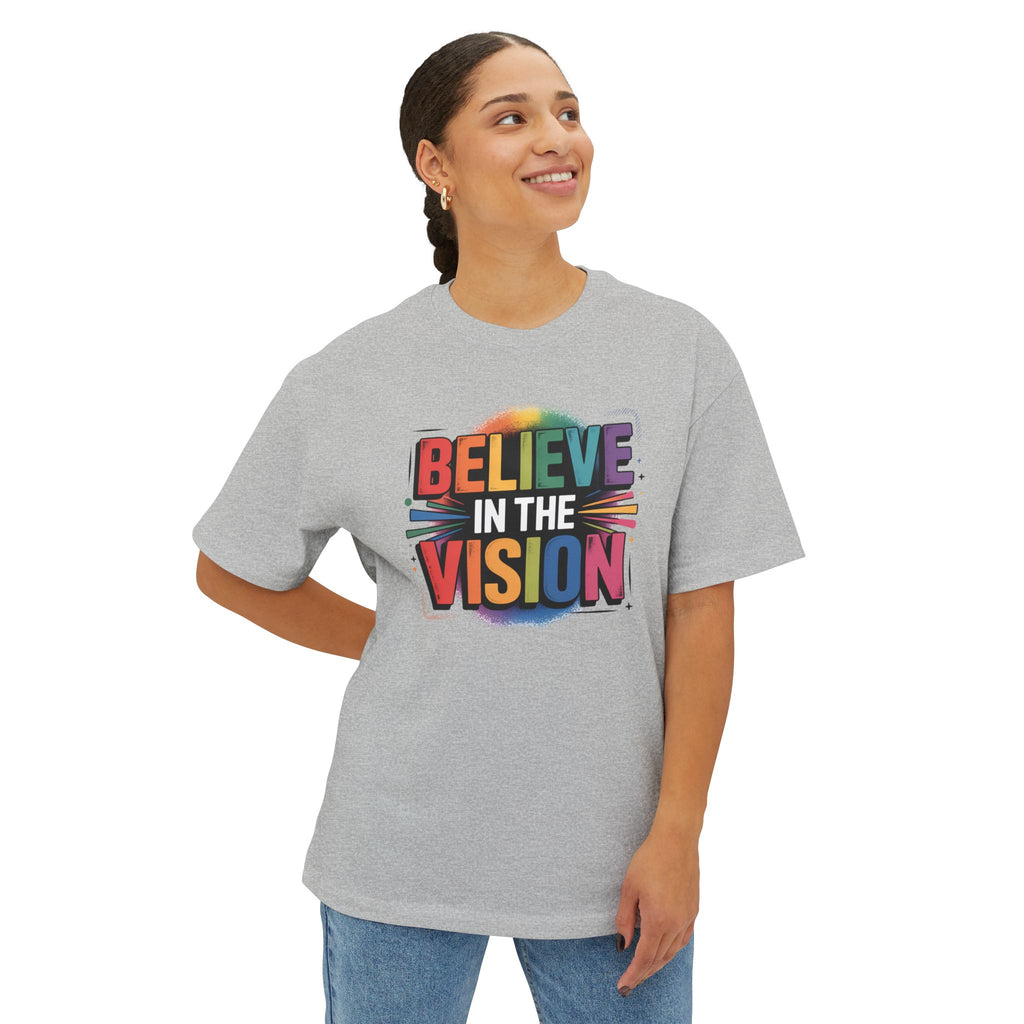 Believe in the Vision Tee — Inspirational Rainbow Graphic T-Shirt