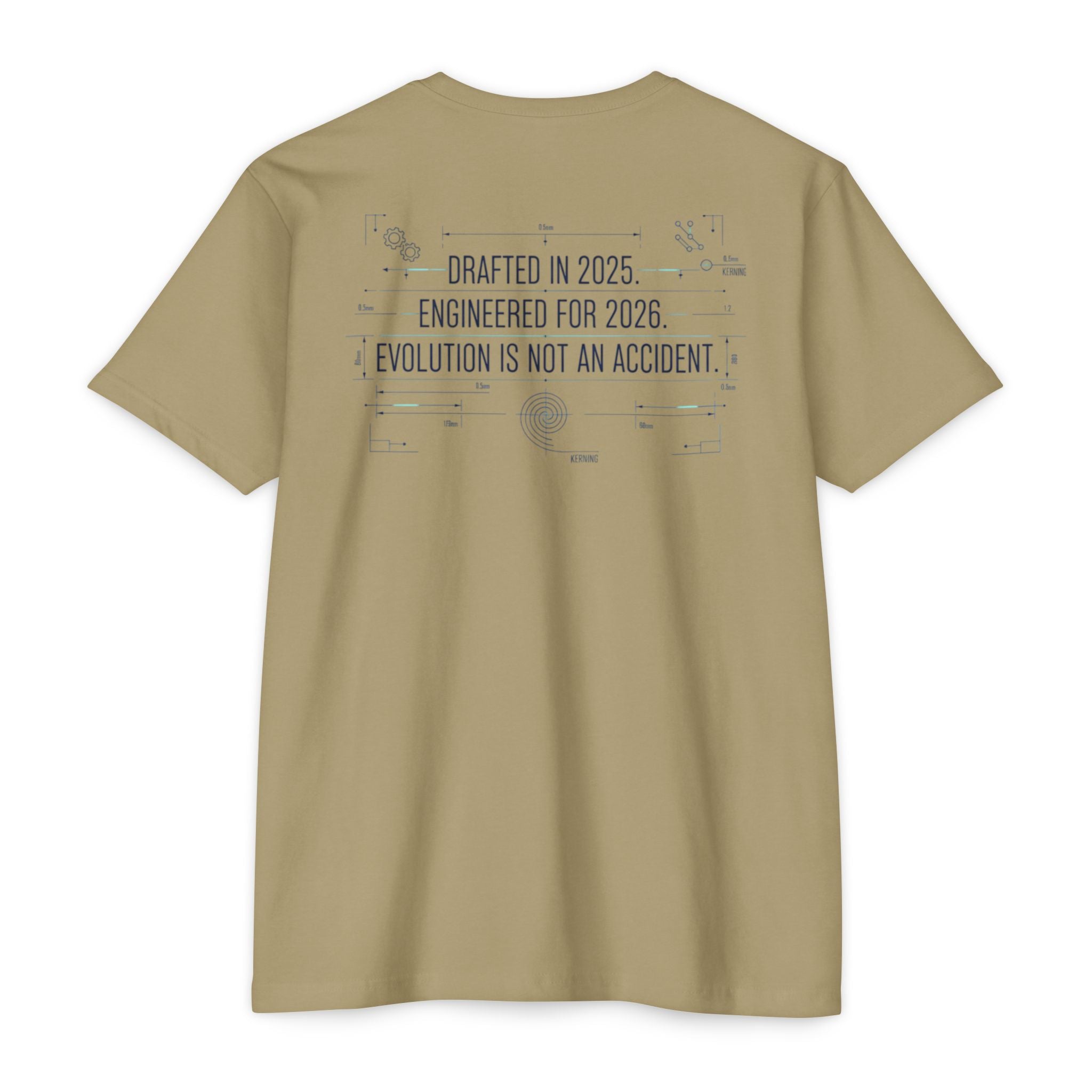 System Optimized T-Shirt — "Drafted in 2025, Engineered for 2026" Tech Graphic Tee