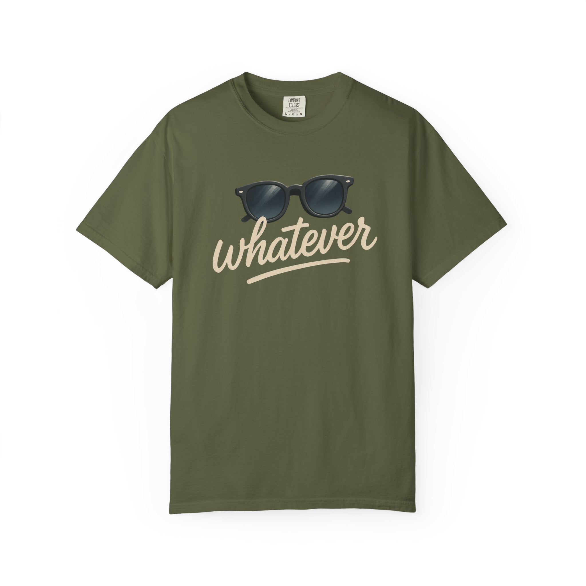 Whatever Sunglasses T-Shirt — Casual Graphic Tee with 'Whatever' Script