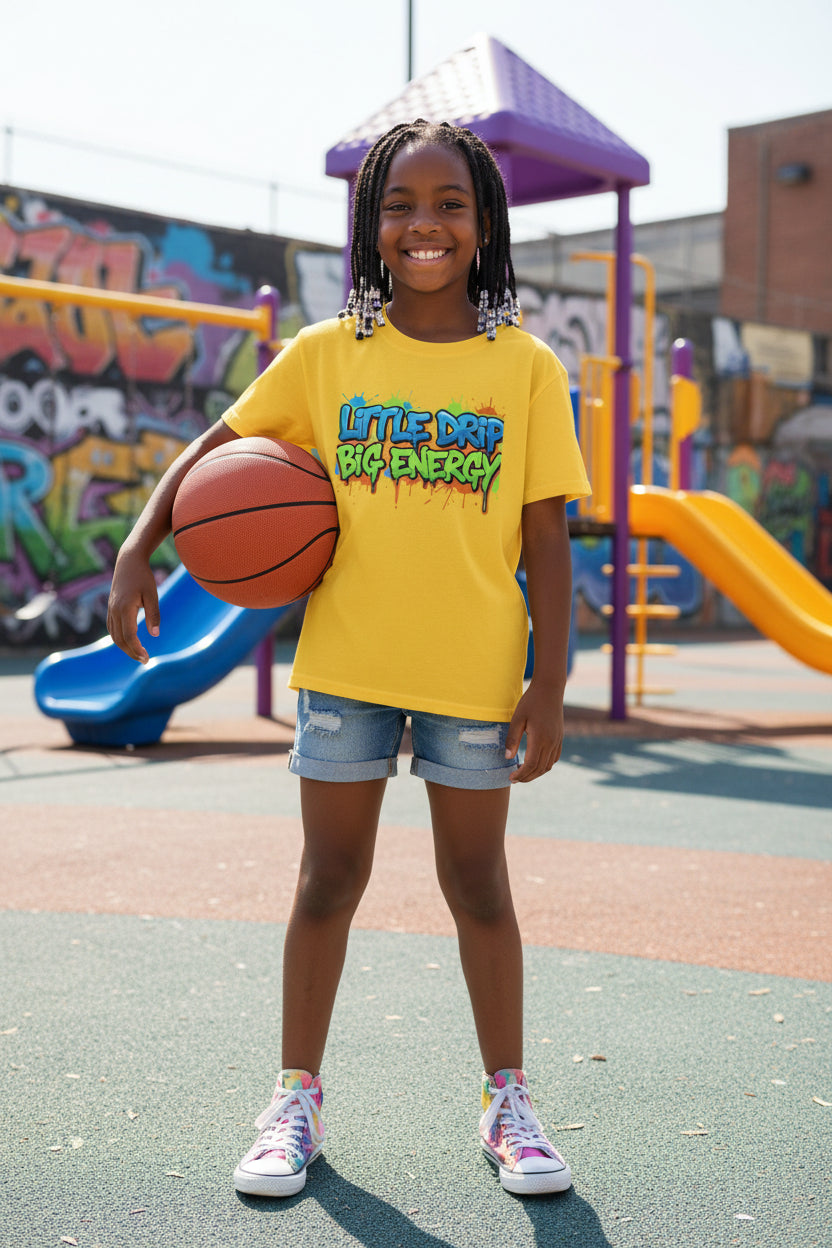 Kids Tee Little Drip Big Energy