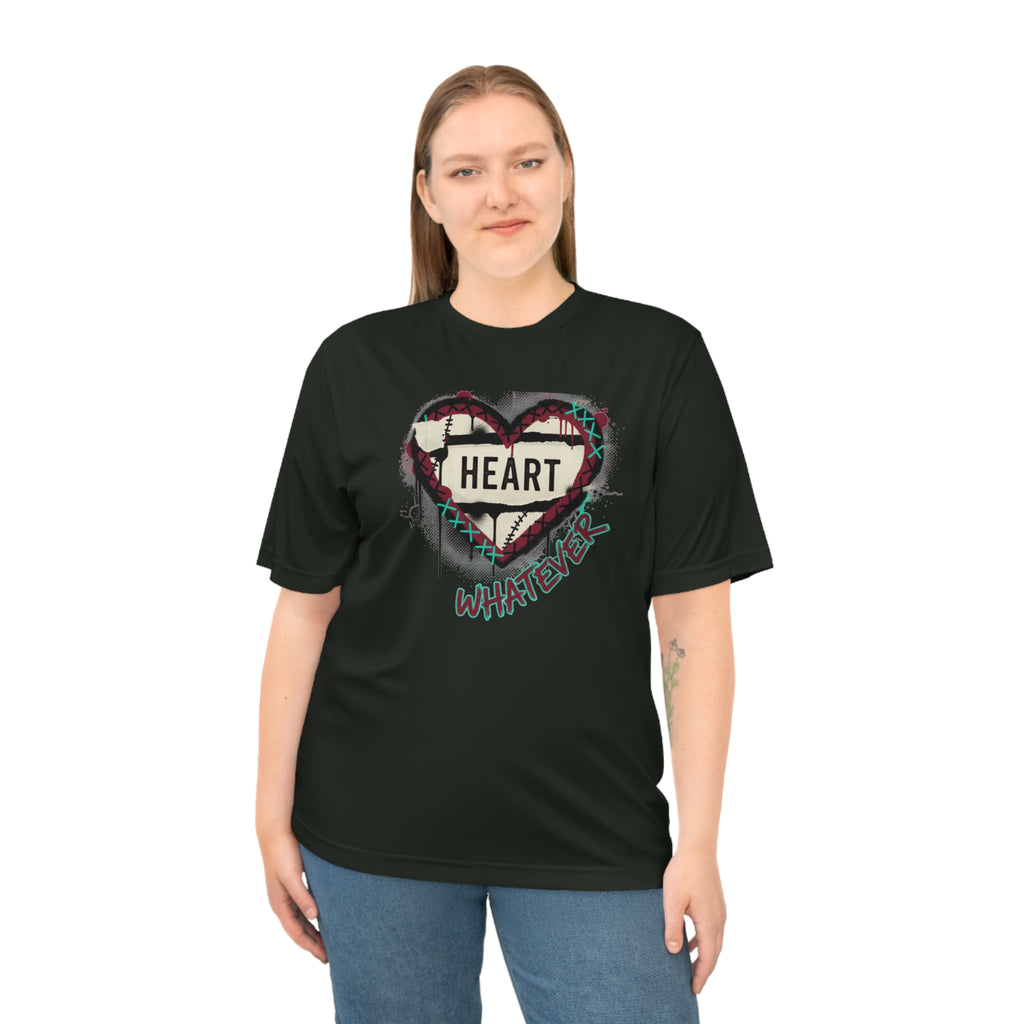 Heart Whatever Performance T-Shirt — Edgy Grunge Graphic Tee