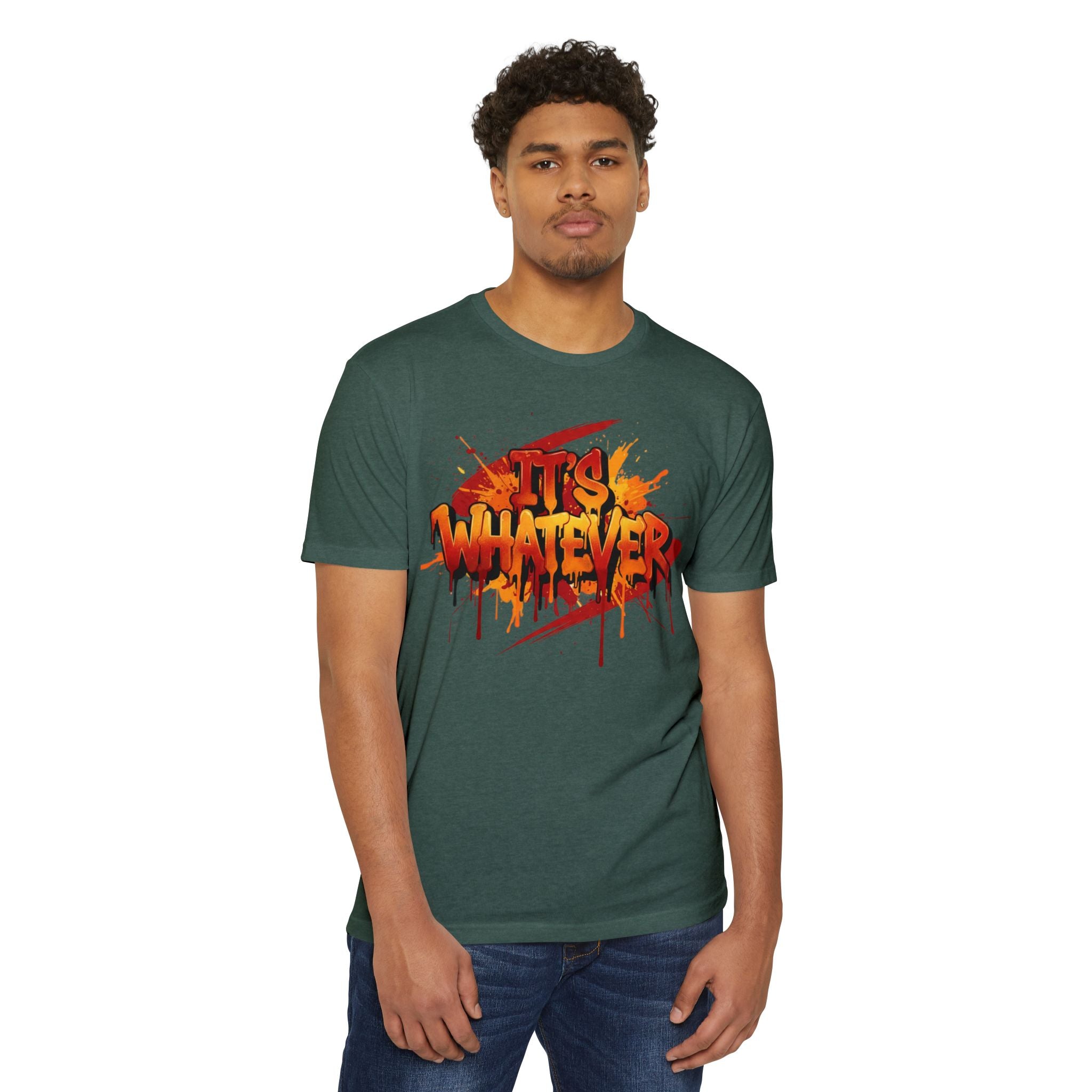 Neon Graffiti Paint Drip Tee — Streetwear Graphic T-Shirt