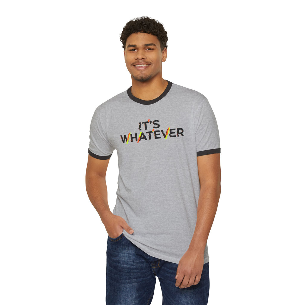 It's Whatever Ringer T-Shirt — Casual Retro Quote Tee