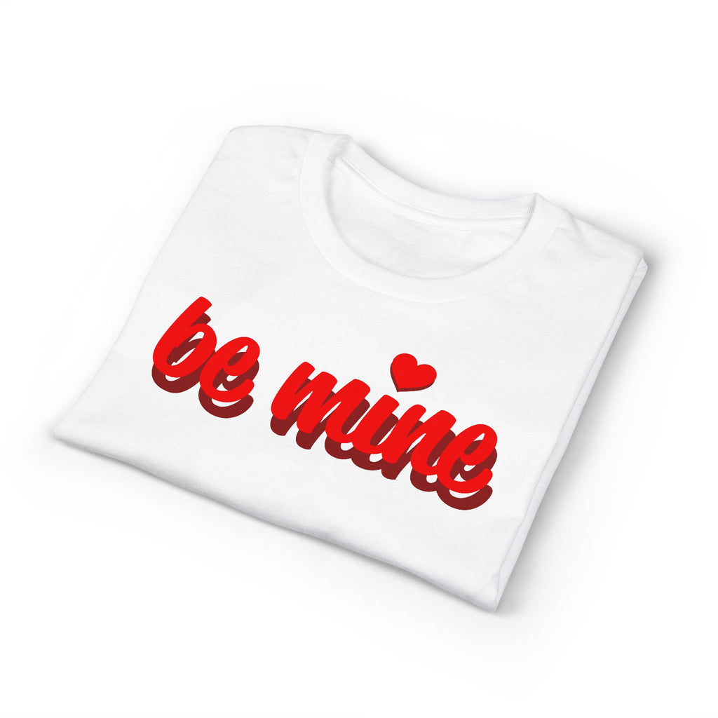 Be Mine Valentine T-Shirt — Red Script Heart Valentine's Day Tee