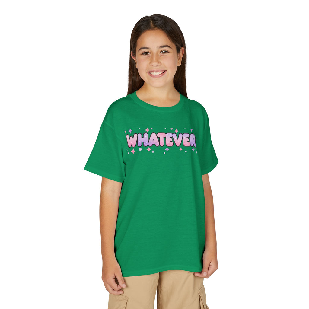 WHATEVER Pink Sparkle Youth Tee