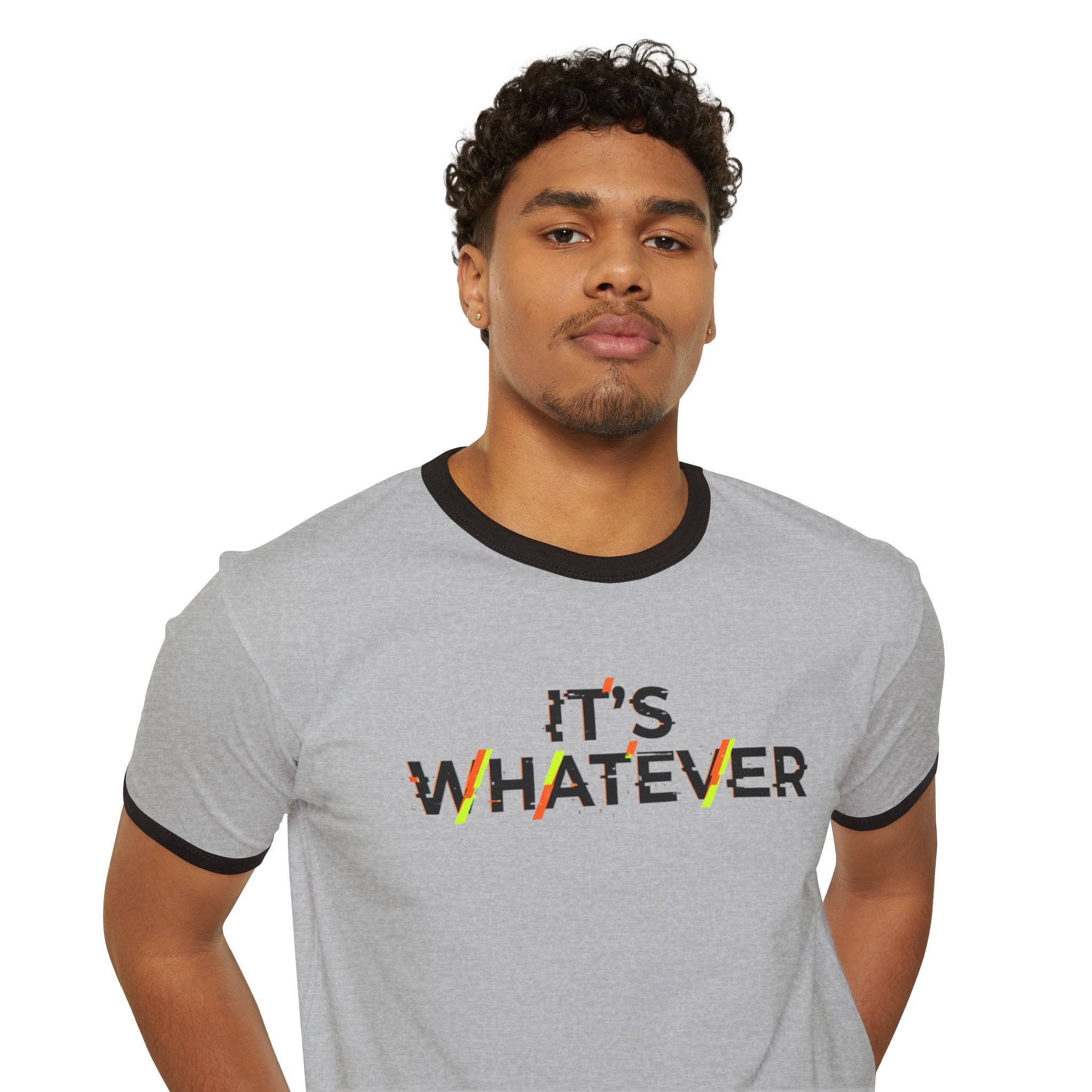 It's Whatever Ringer T-Shirt — Casual Retro Quote Tee