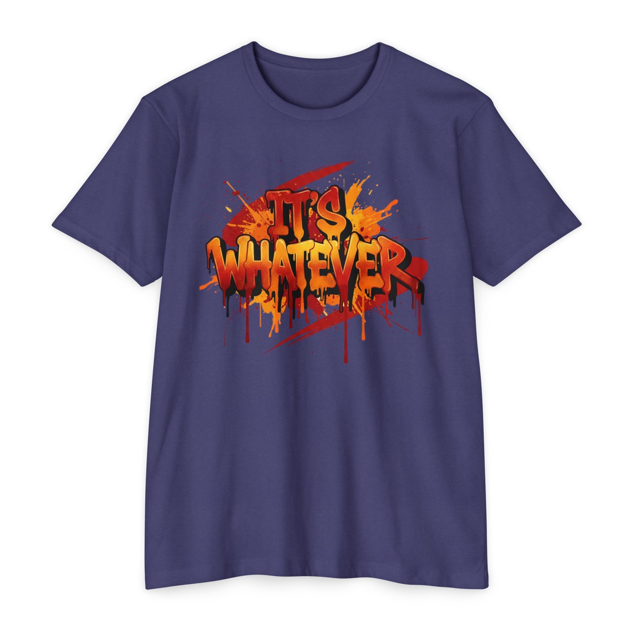 Neon Graffiti Paint Drip Tee — Streetwear Graphic T-Shirt