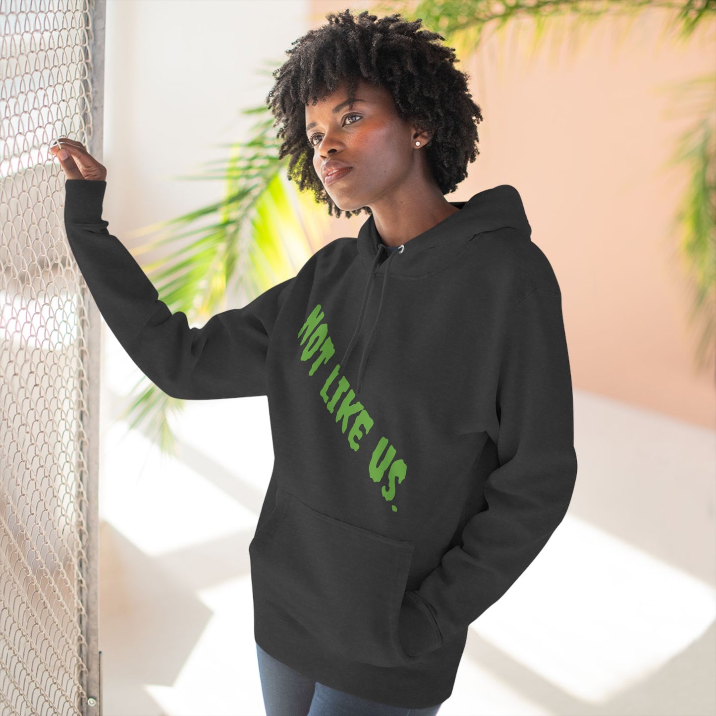 Not Like Us Fleece Hoodie - Edgy Streetwear for Gen Z