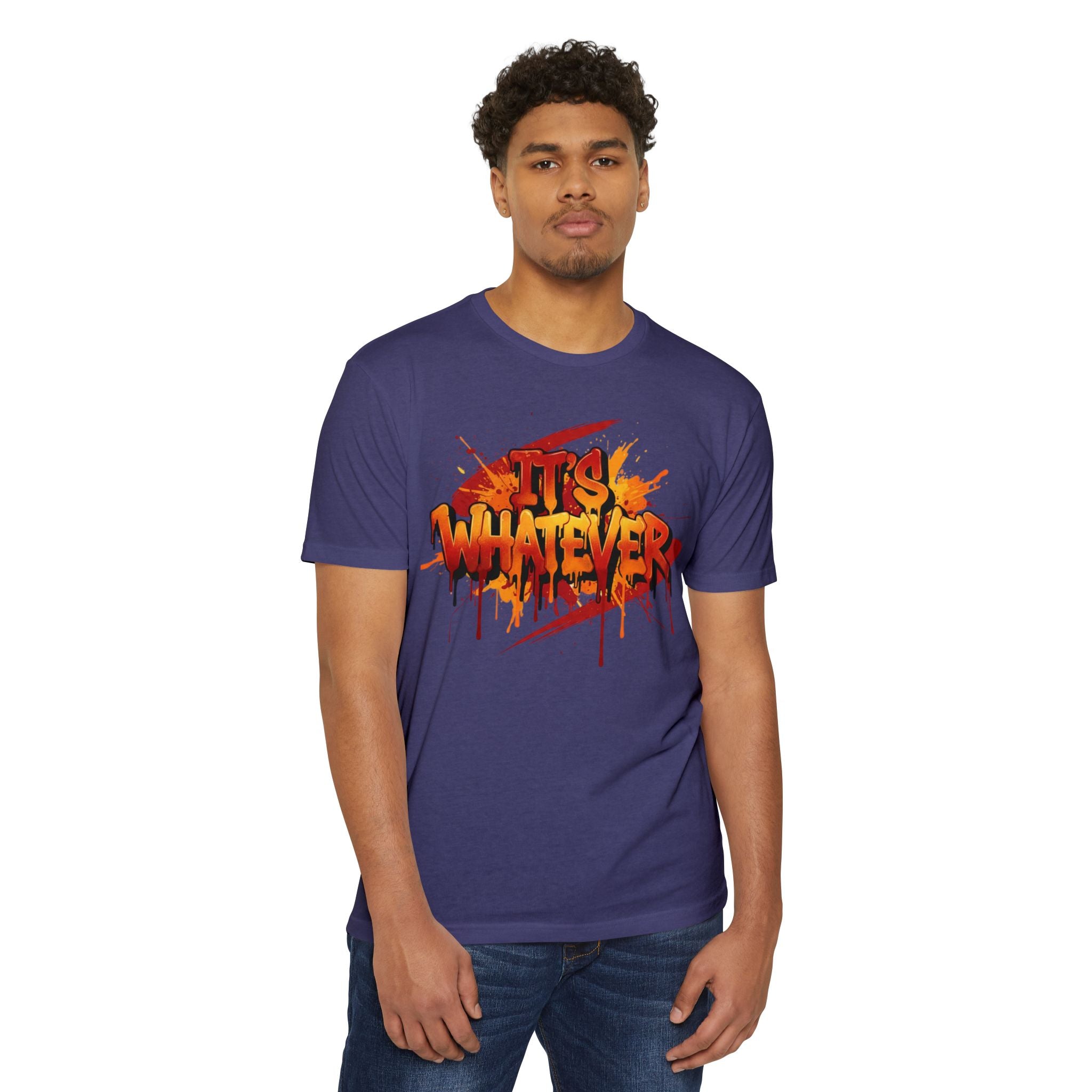 Neon Graffiti Paint Drip Tee — Streetwear Graphic T-Shirt