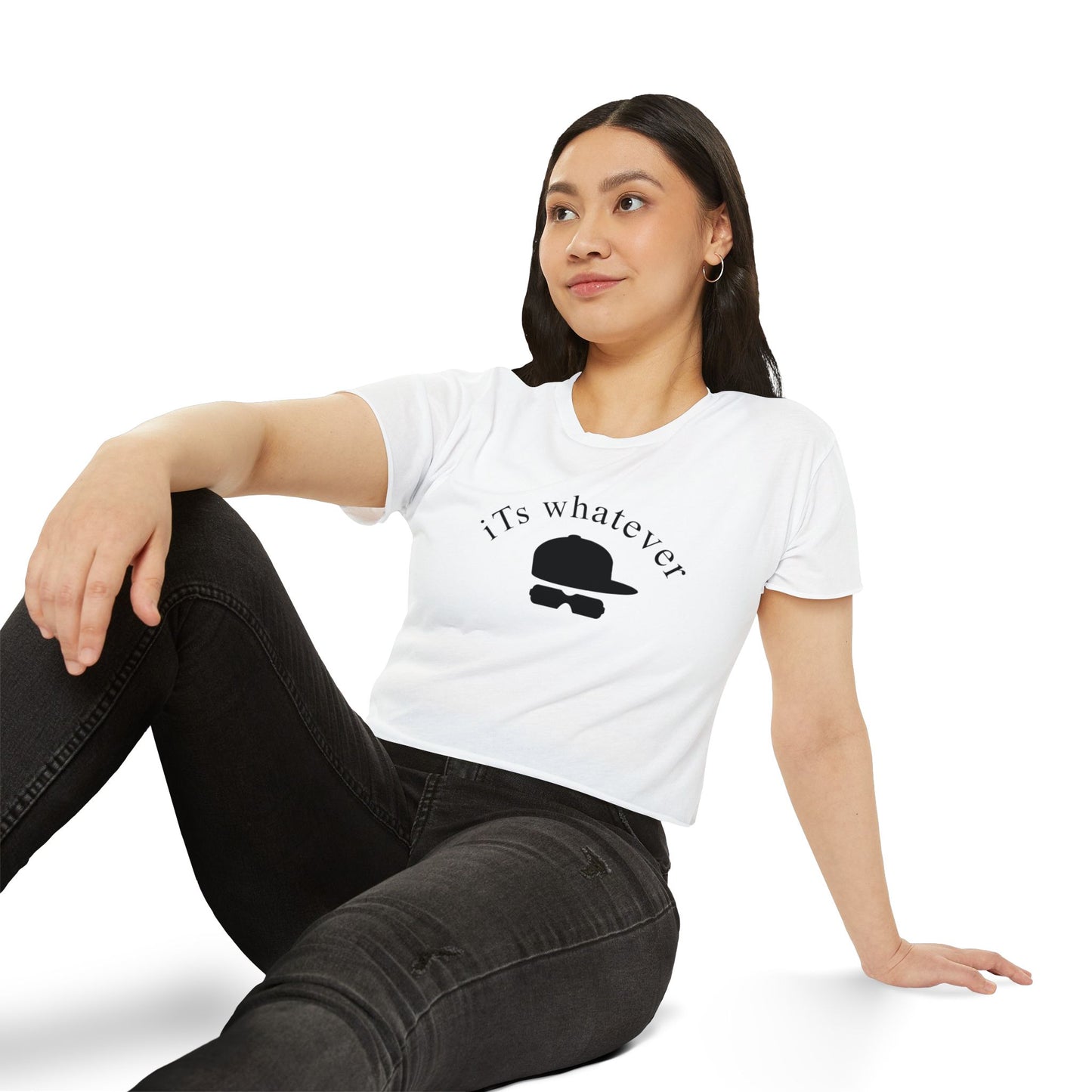 Women's Festival Crop Top - 'iTs whatever' Statement Tee