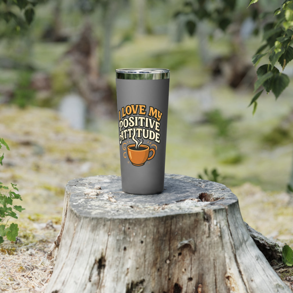 22oz Insulated Tumbler — "I Love My Positive Attitude" Coffee Travel Mug