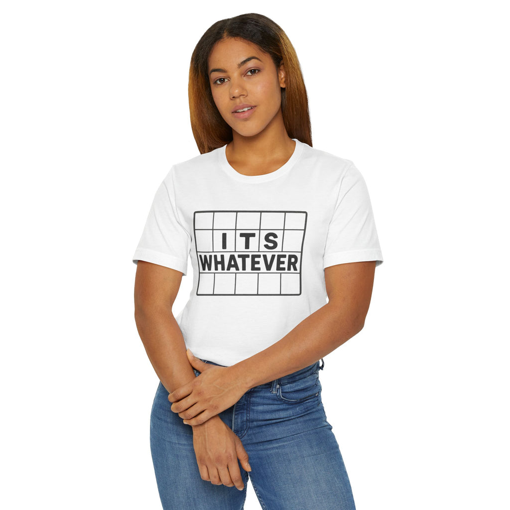 It’s Whatever T‑Shirt — Minimalist Crossword Grid Graphic Tee