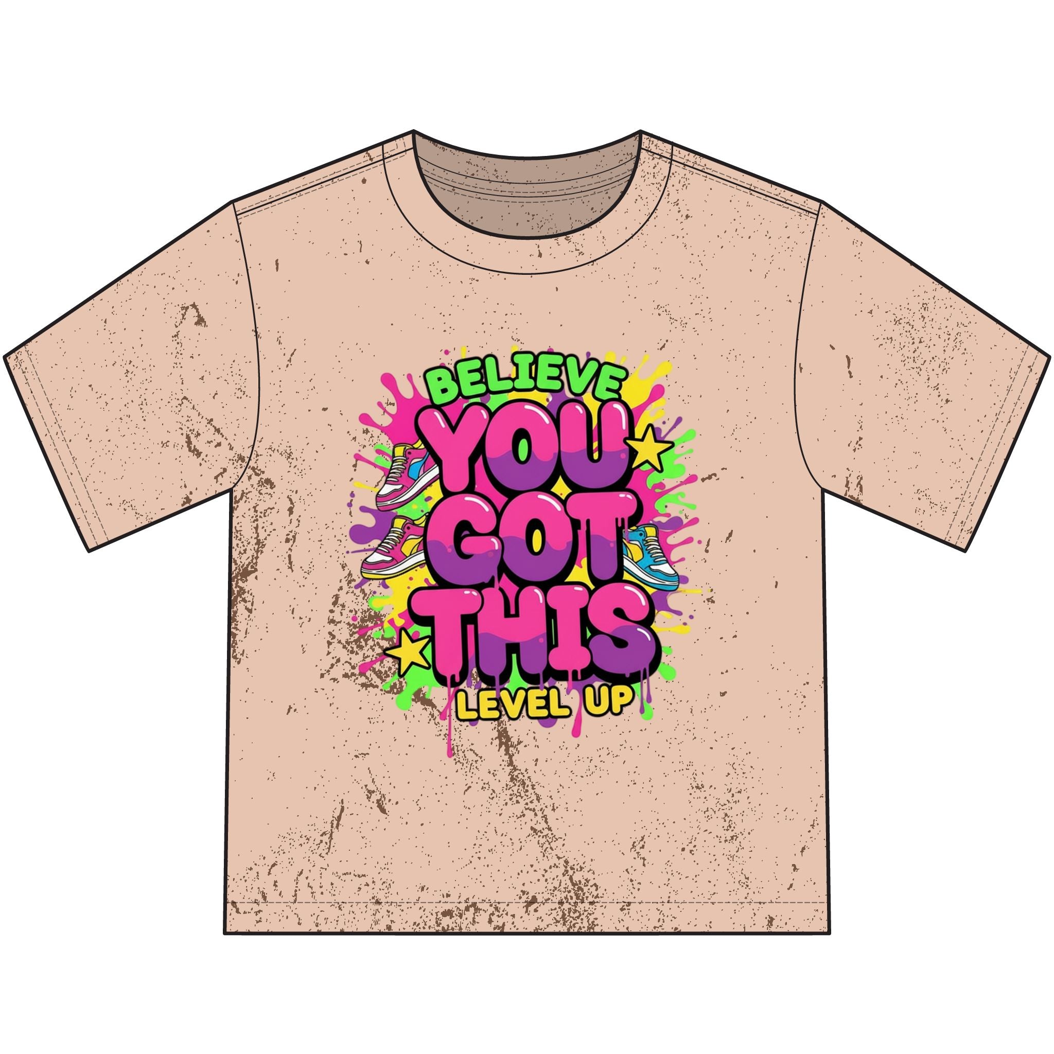 Believe You Got This Youth Tee — Color Blast Motivational Kids T-Shirt