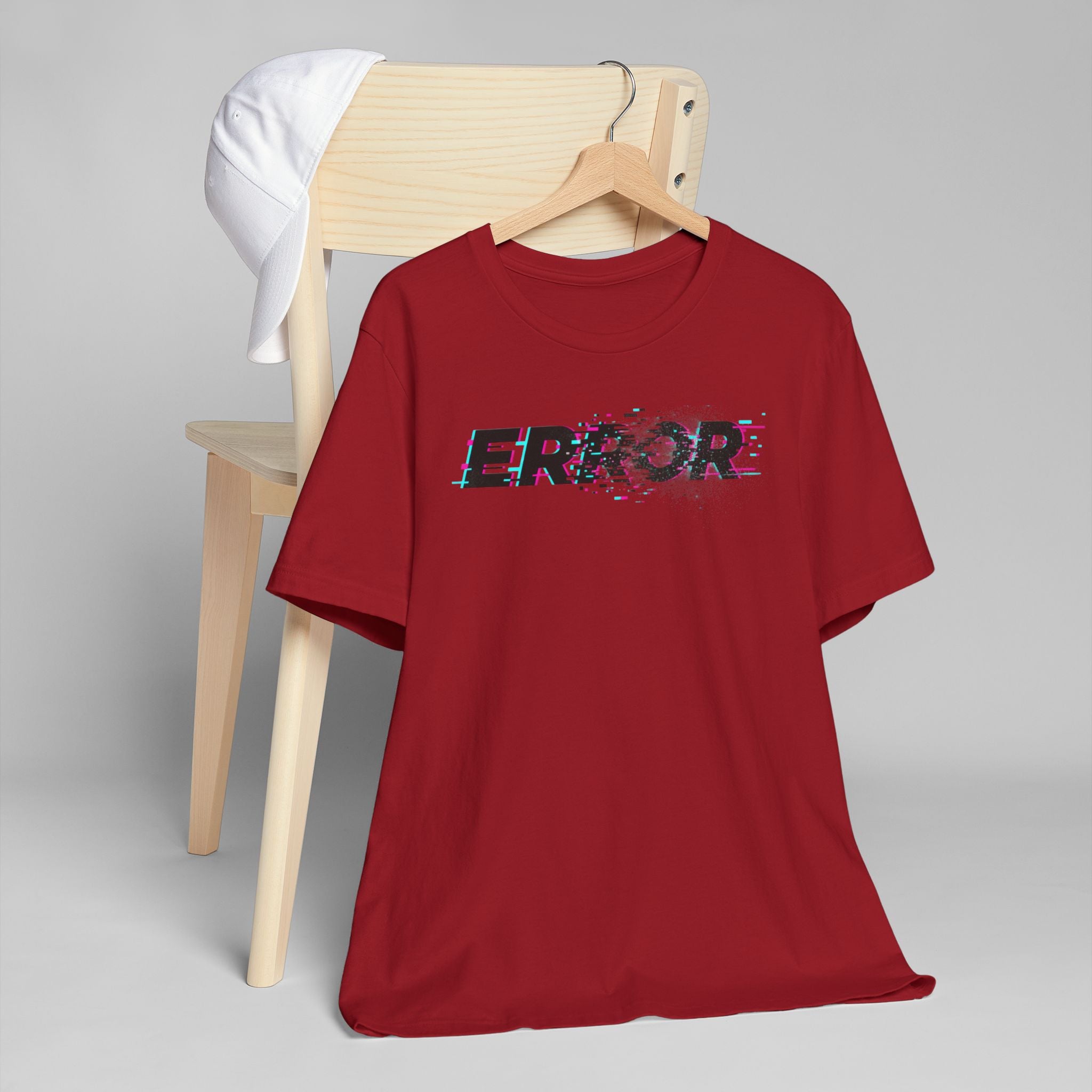 Error Glitch T-Shirt — Distressed Digital Graphic Tee