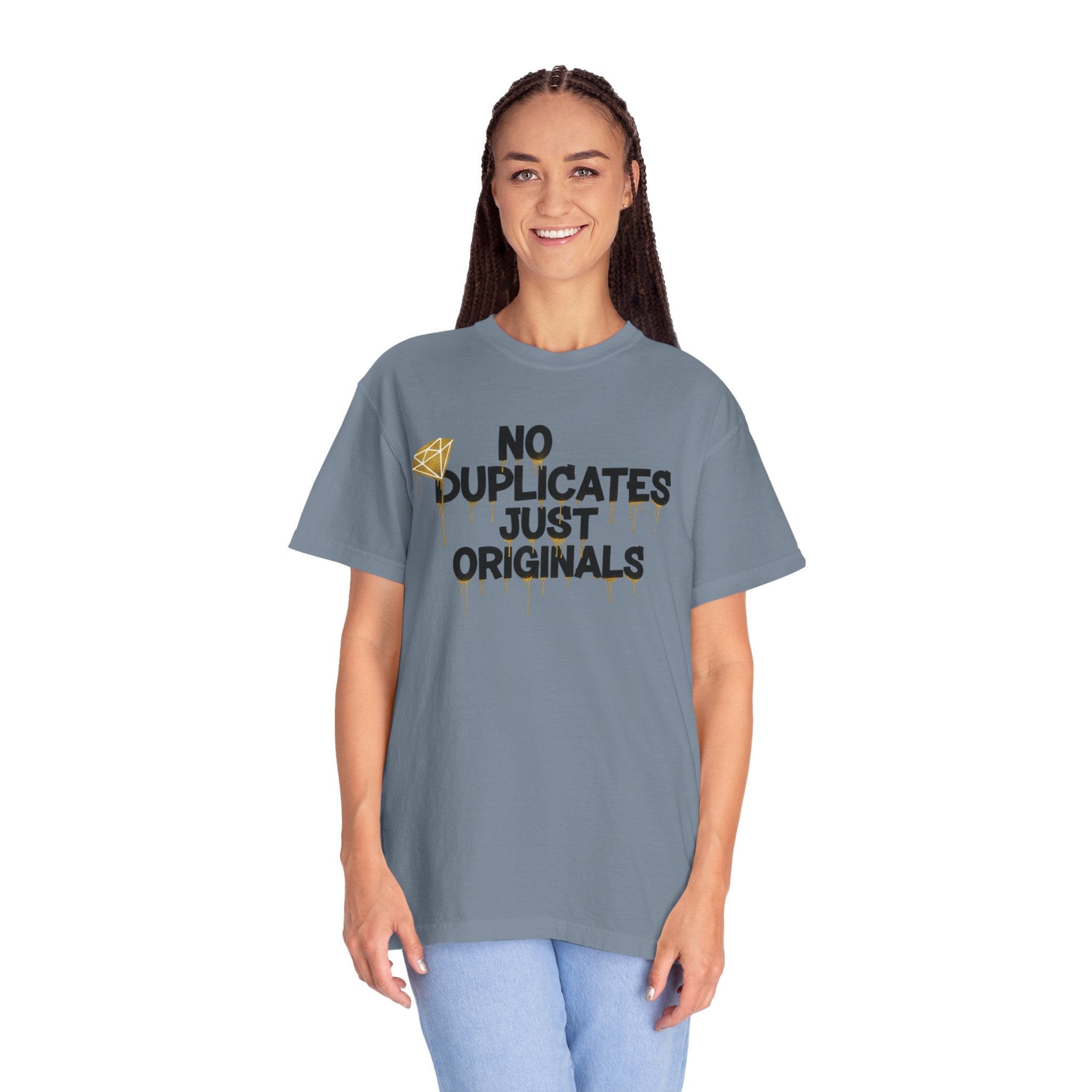 No Duplicates Just Originals T-Shirt — Bold Streetwear Graphic Tee