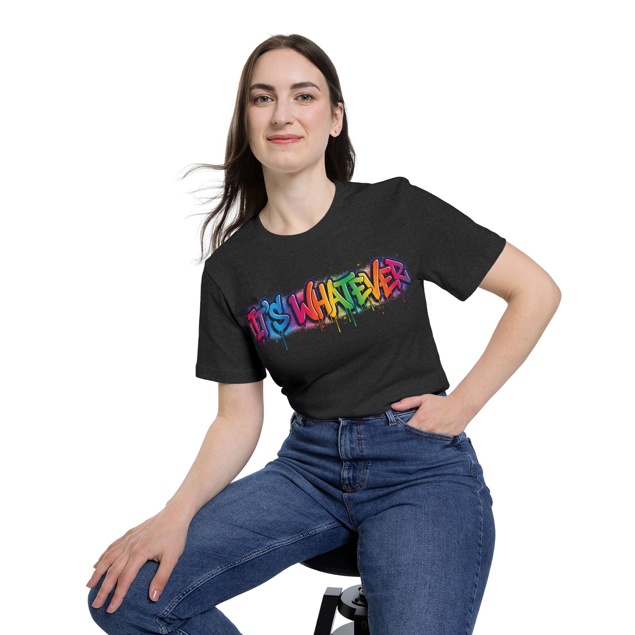 IT'S WHATEVER Graffiti Tee — Colorful Streetwear