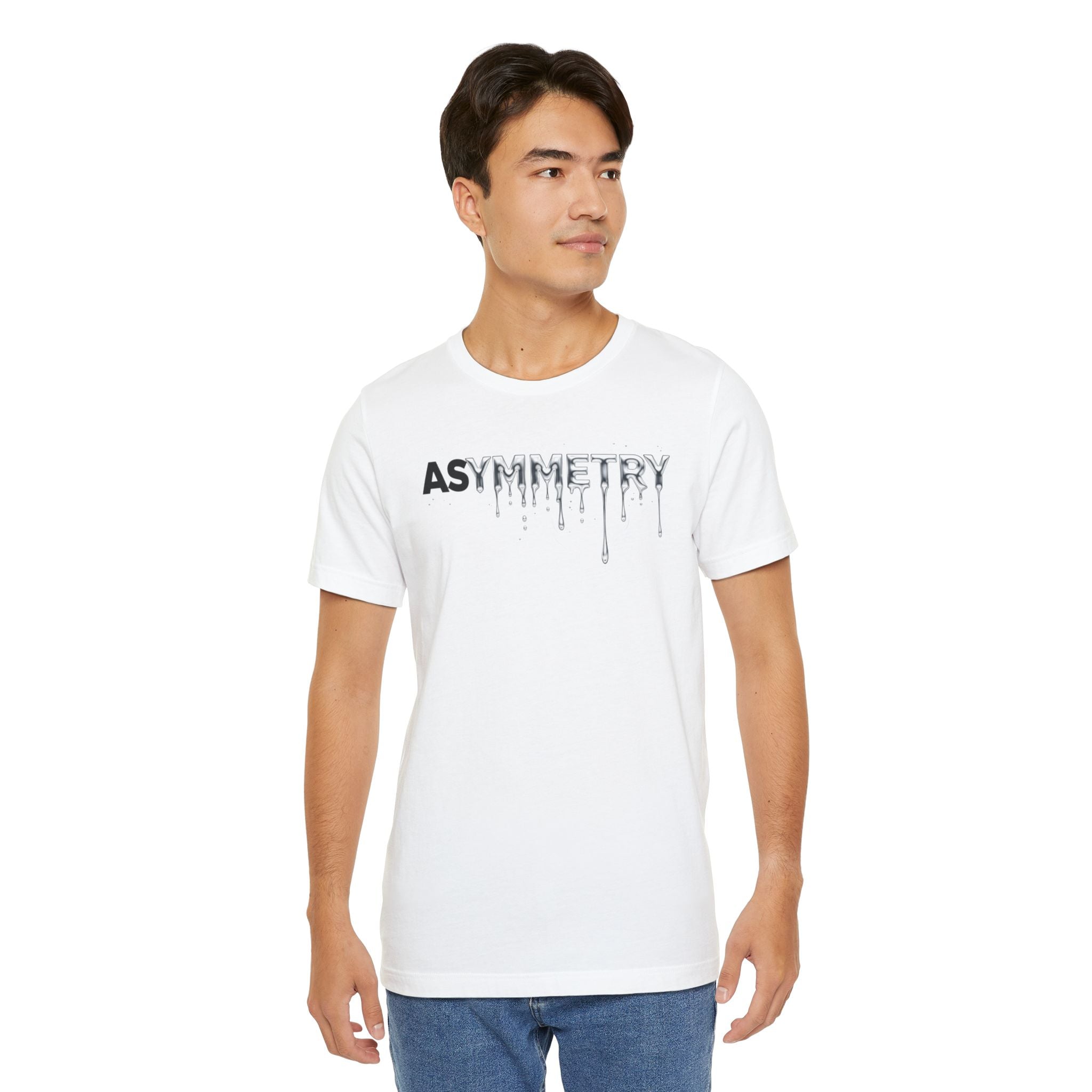 Asymmetry Drip Graphic T-Shirt