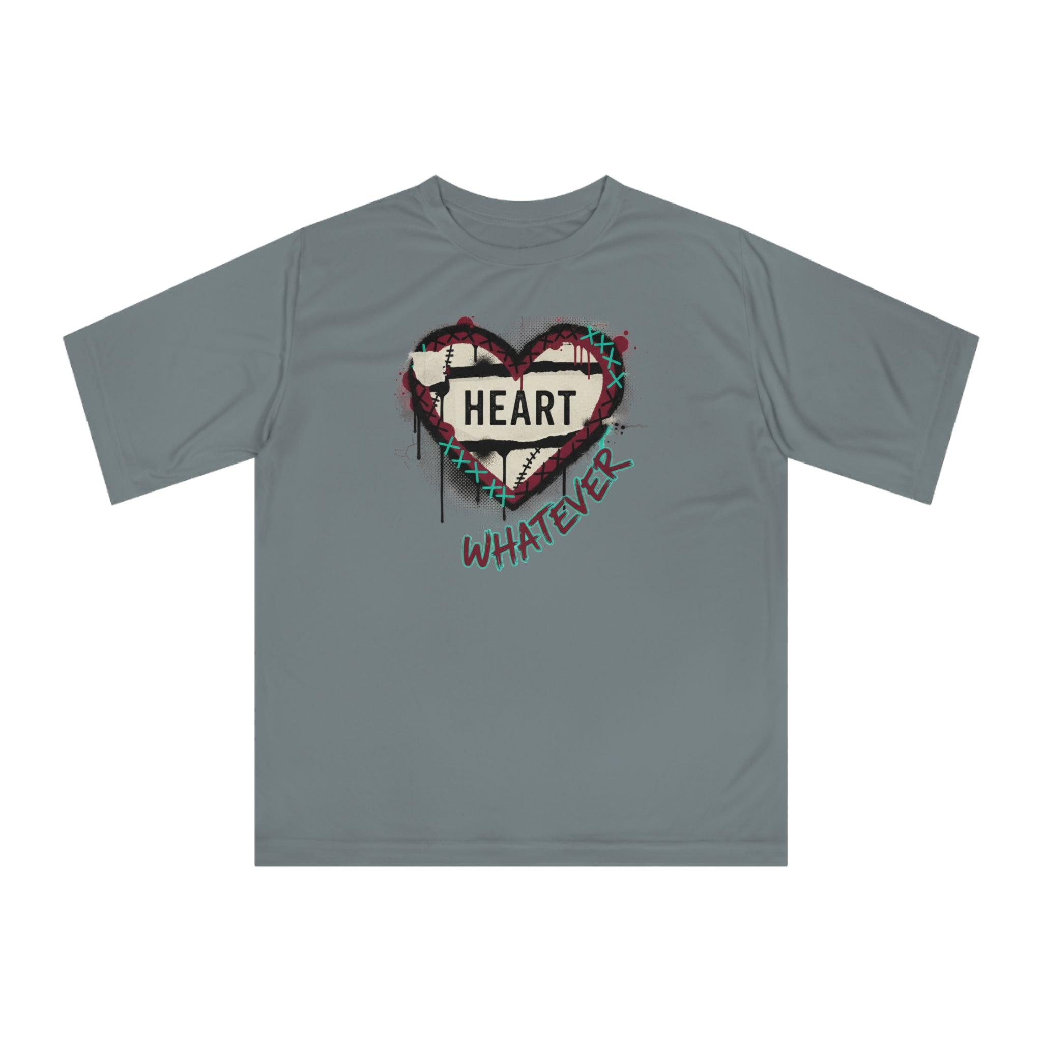 Heart Whatever Performance T-Shirt — Edgy Grunge Graphic Tee