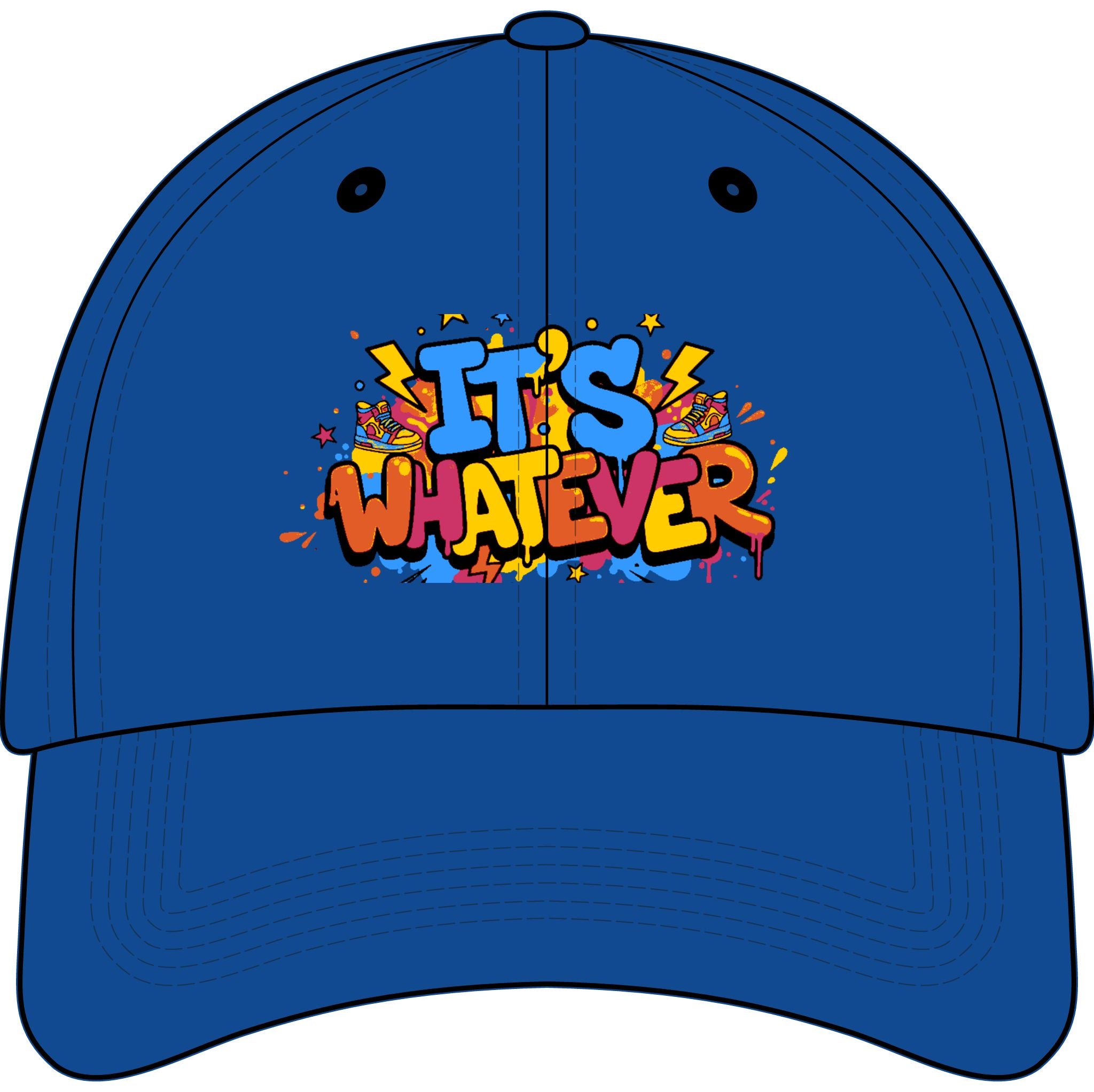 Graffiti Drip Youth Baseball Cap — Embroidered Kids Street Style Hat