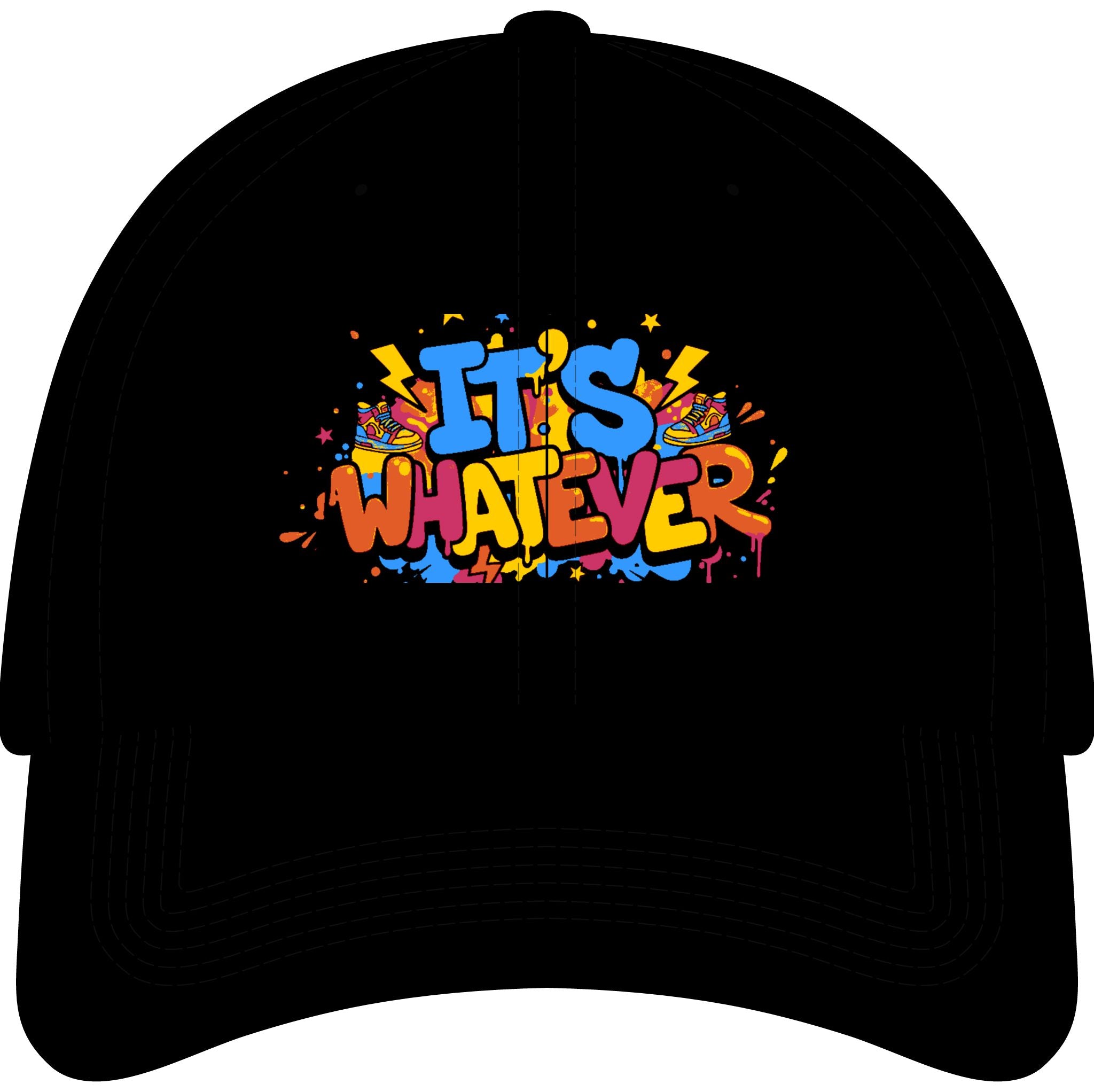 Graffiti Drip Youth Baseball Cap — Embroidered Kids Street Style Hat
