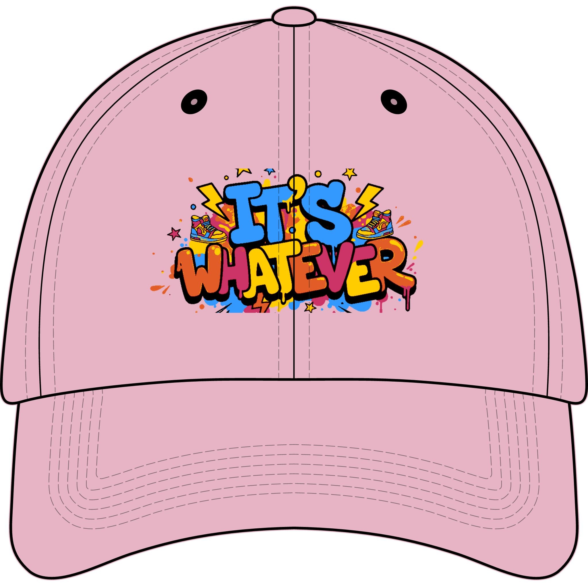 Graffiti Drip Youth Baseball Cap — Embroidered Kids Street Style Hat