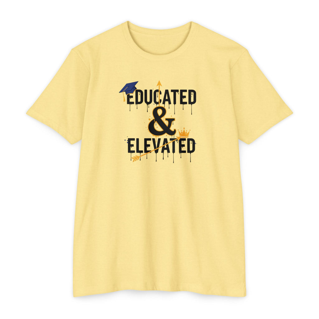 Educated & Elevated Graduation T-Shirt — Achievement Graphic Tee