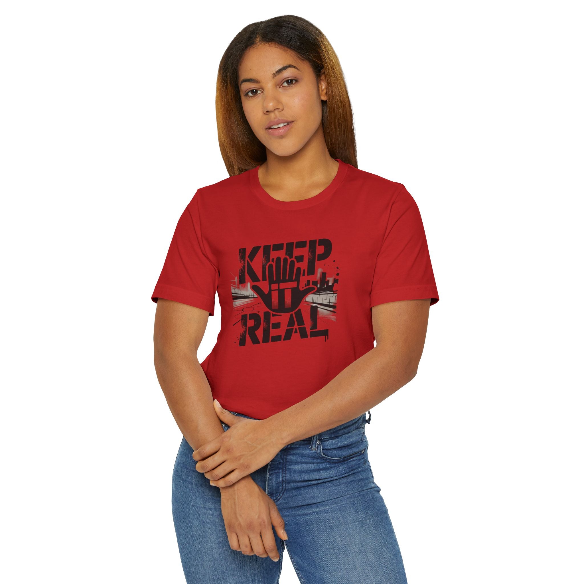 Keep It Real T‑Shirt – Urban Hand Graphic Tee