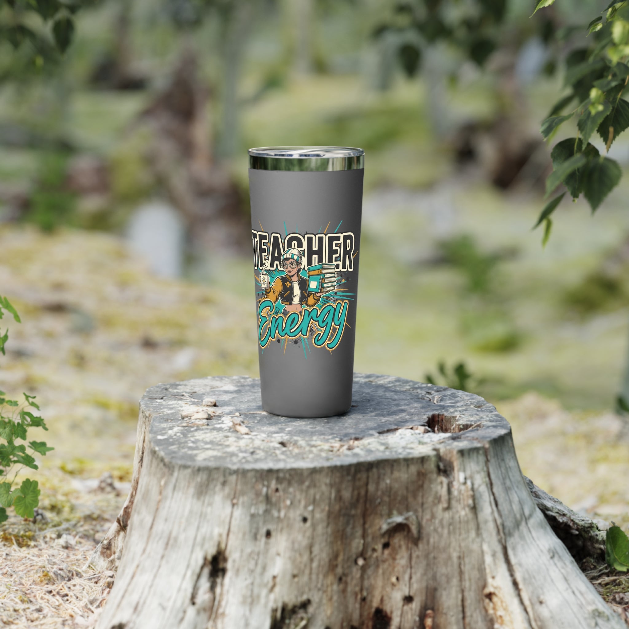 Teacher Energy 22oz Insulated Tumbler — Copper Vacuum Travel Mug for Teachers