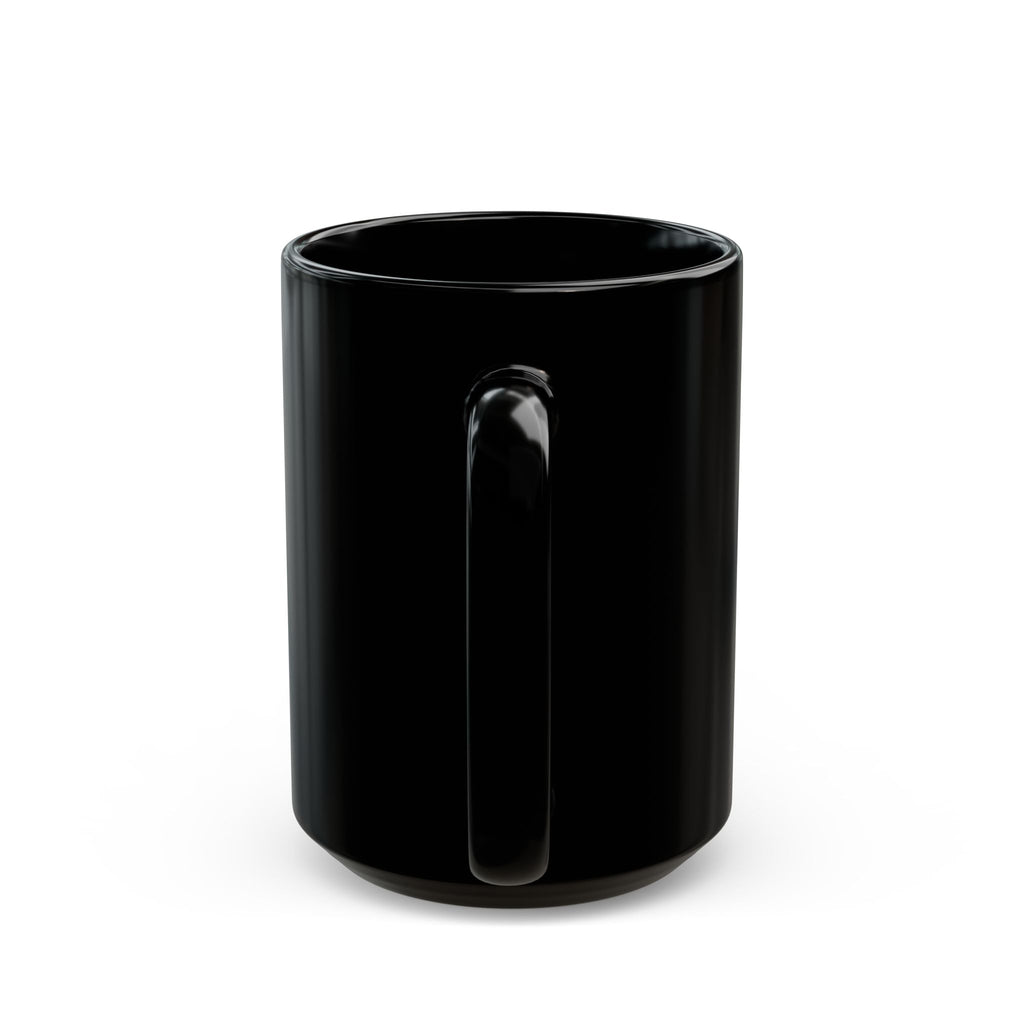 Funny Black Mug — Neon Green Drip Coffee Cup (11oz/15oz)