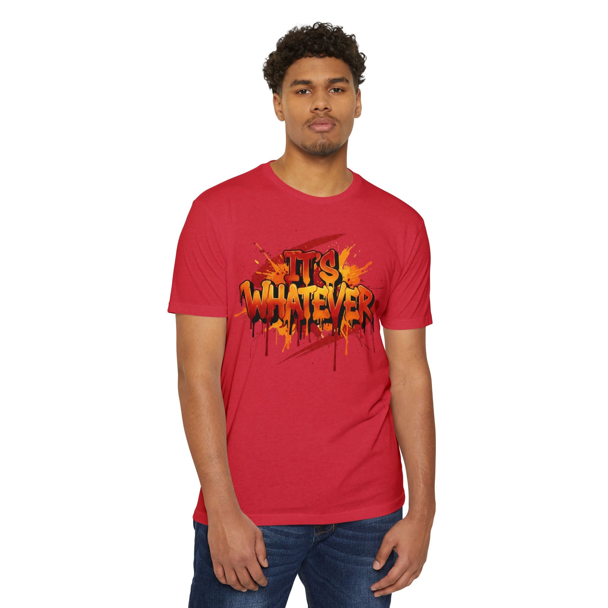 Neon Graffiti Paint Drip Tee — Streetwear Graphic T-Shirt