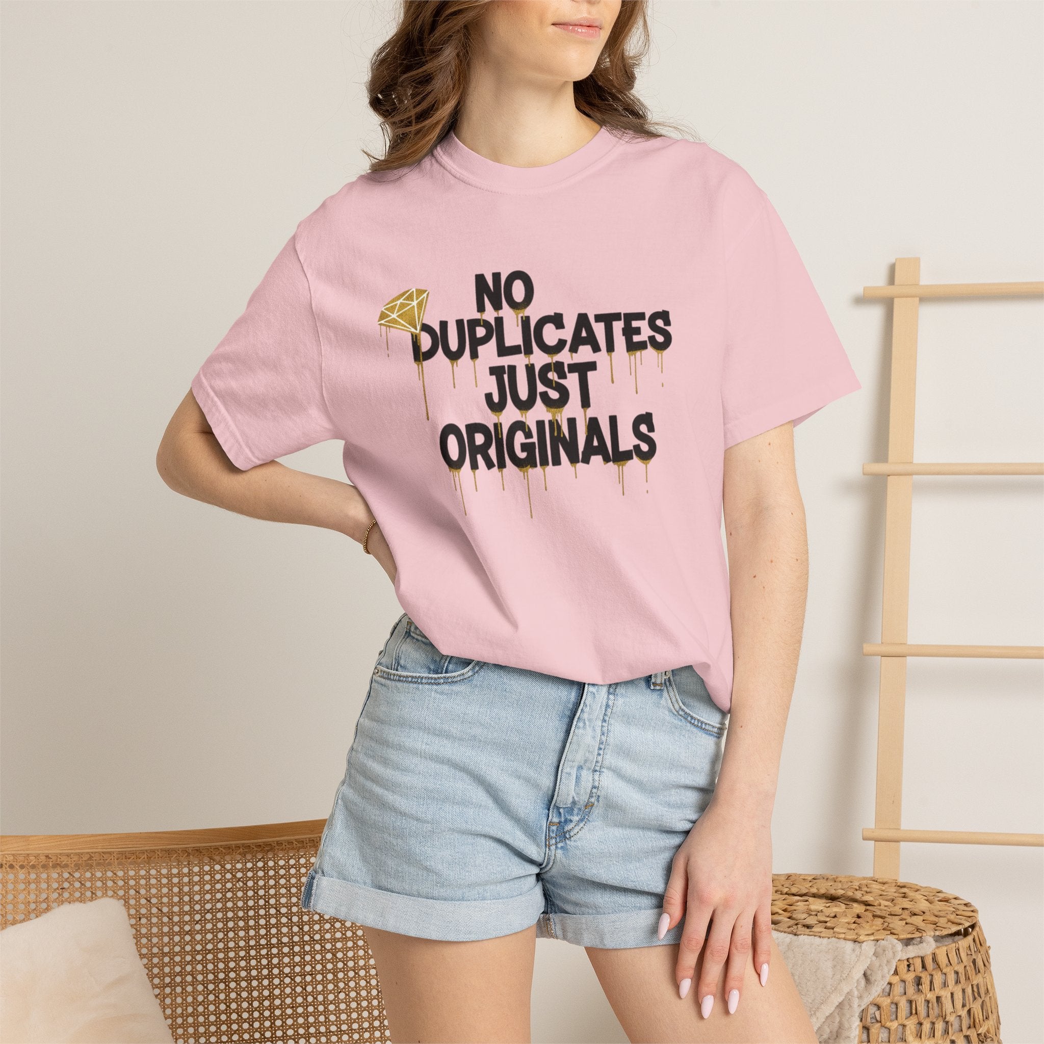 No Duplicates Just Originals T-Shirt — Bold Streetwear Graphic Tee