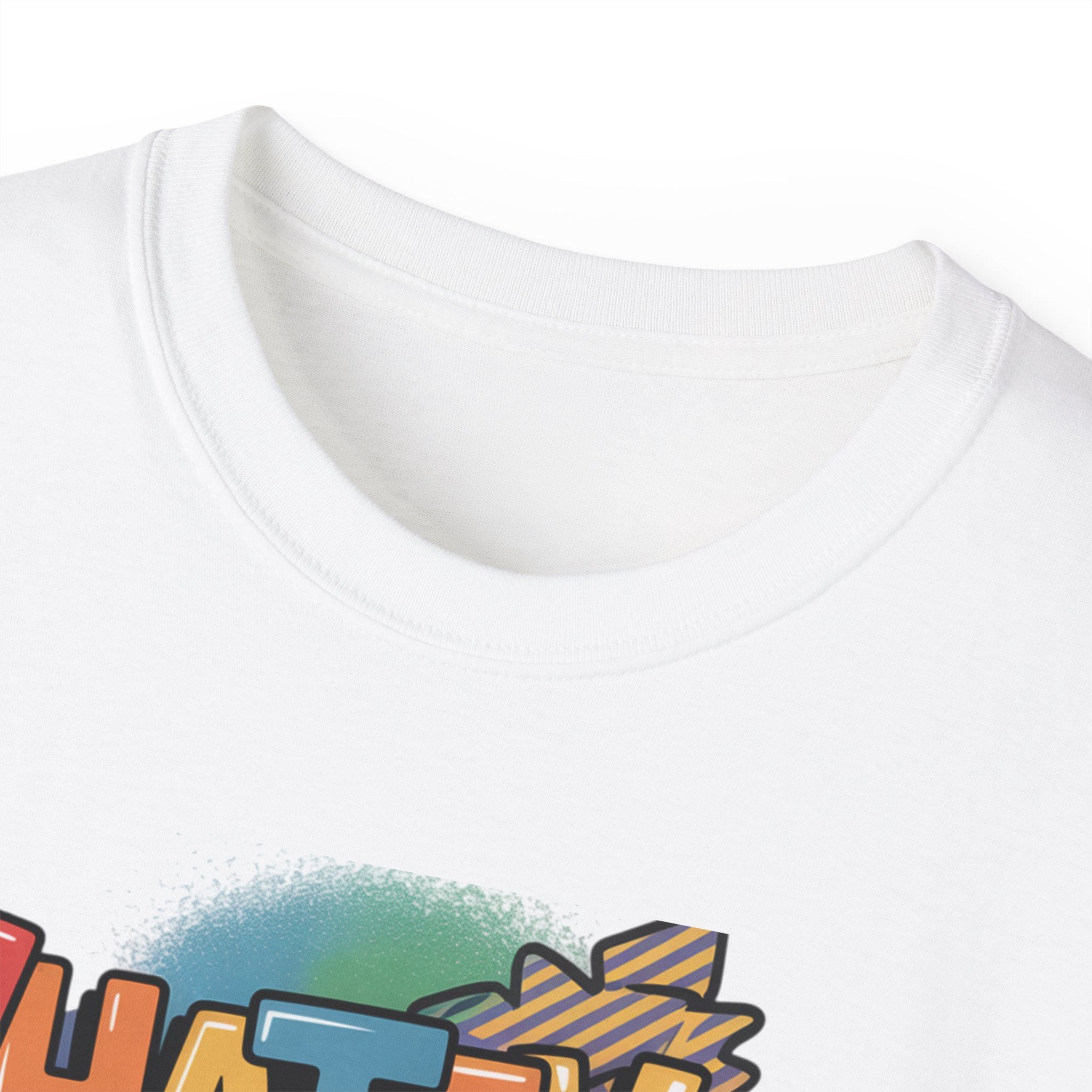 Whatever Forever Graphic Tee — Retro Rainbow Casual T‑Shirt