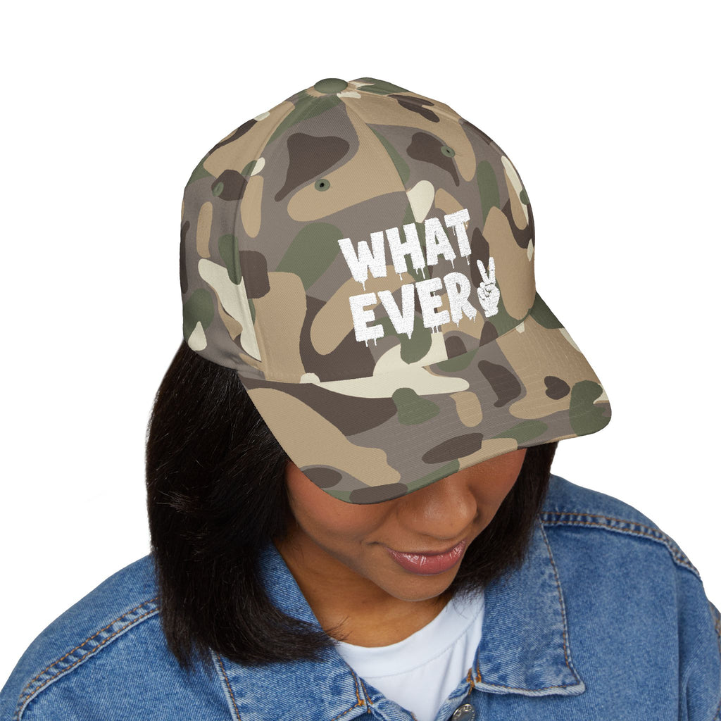 IT'S WHATEVER Embroidered Closed-Back Cap