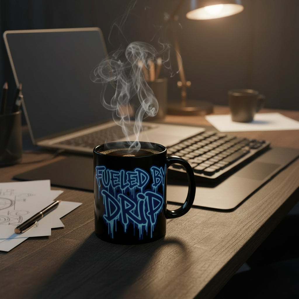 Fueled By Drip Black Mug (11oz/15oz)