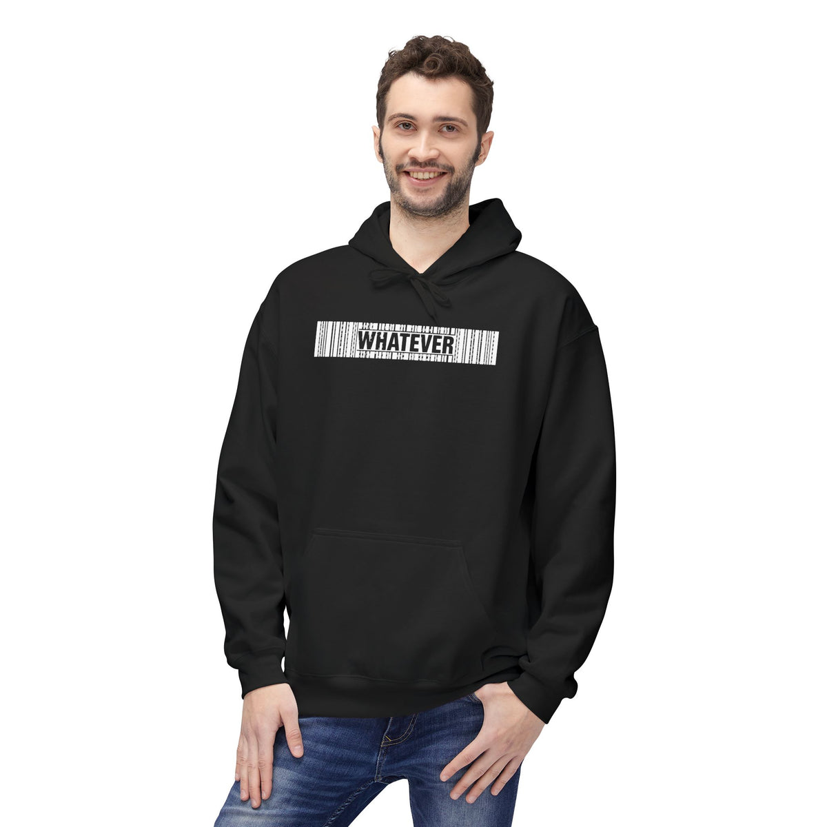 WHATEVER Barcode Hoodie