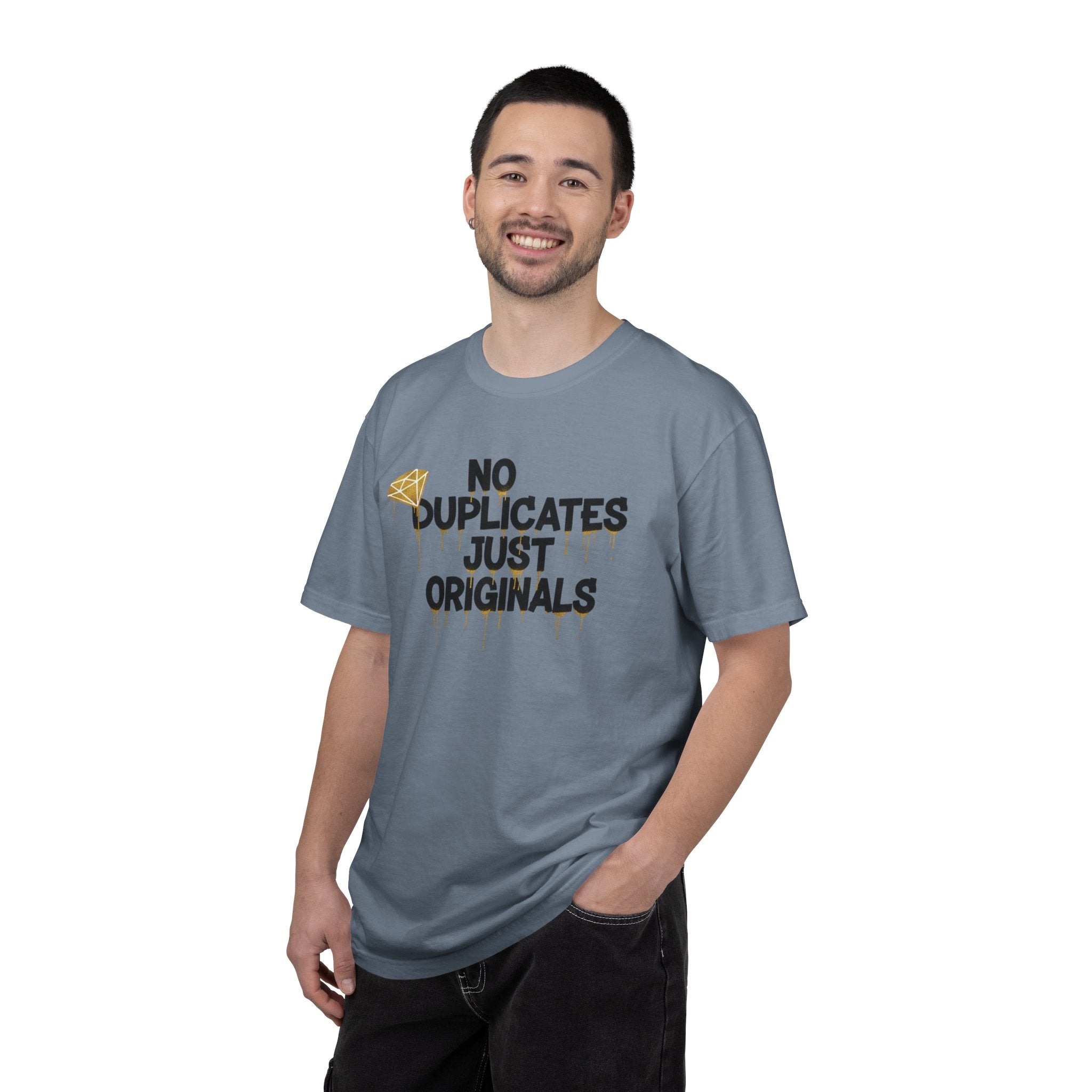 No Duplicates Just Originals T-Shirt — Bold Streetwear Graphic Tee