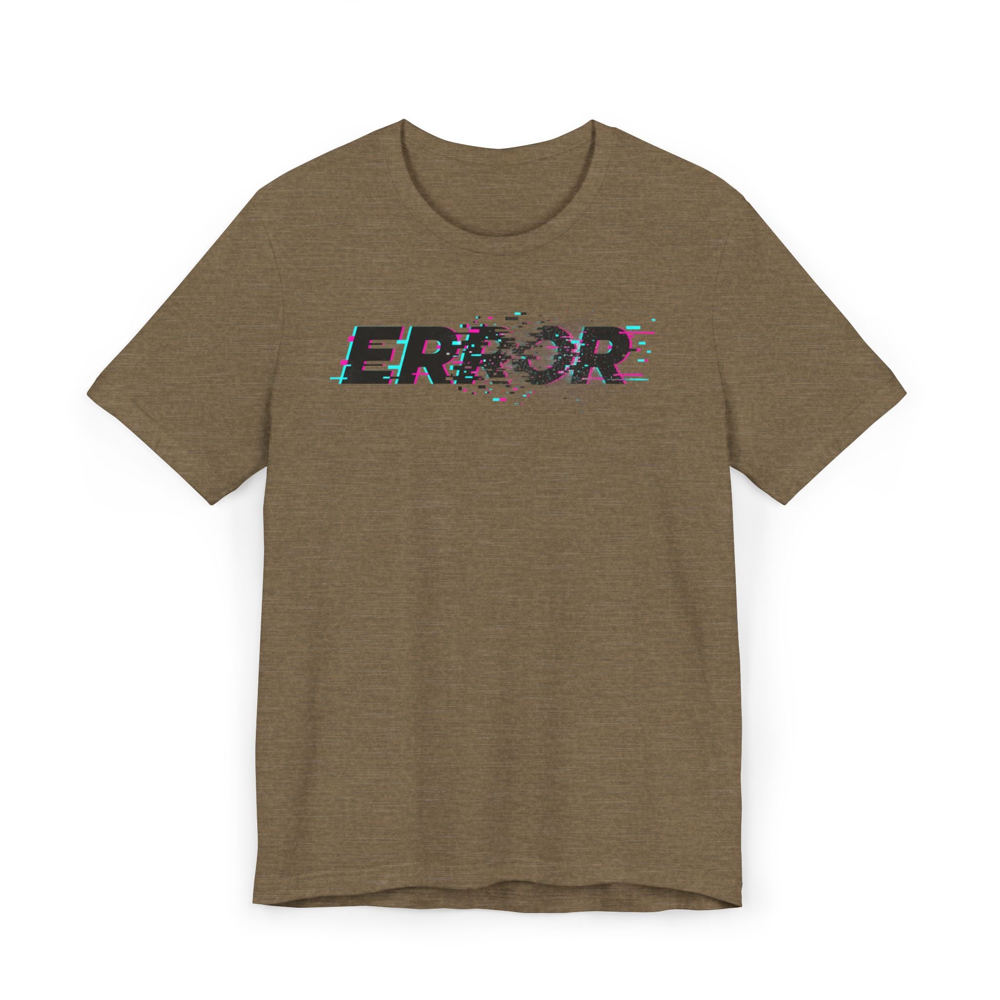 Error Glitch T-Shirt — Distressed Digital Graphic Tee